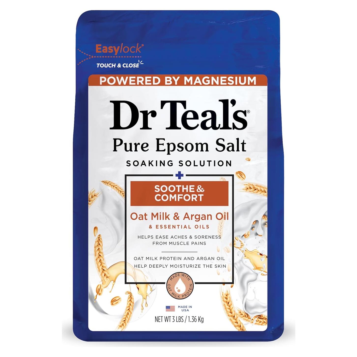 Sal de Epsom Dr Teal's 1.36 kg con Leche de Avena y Argán