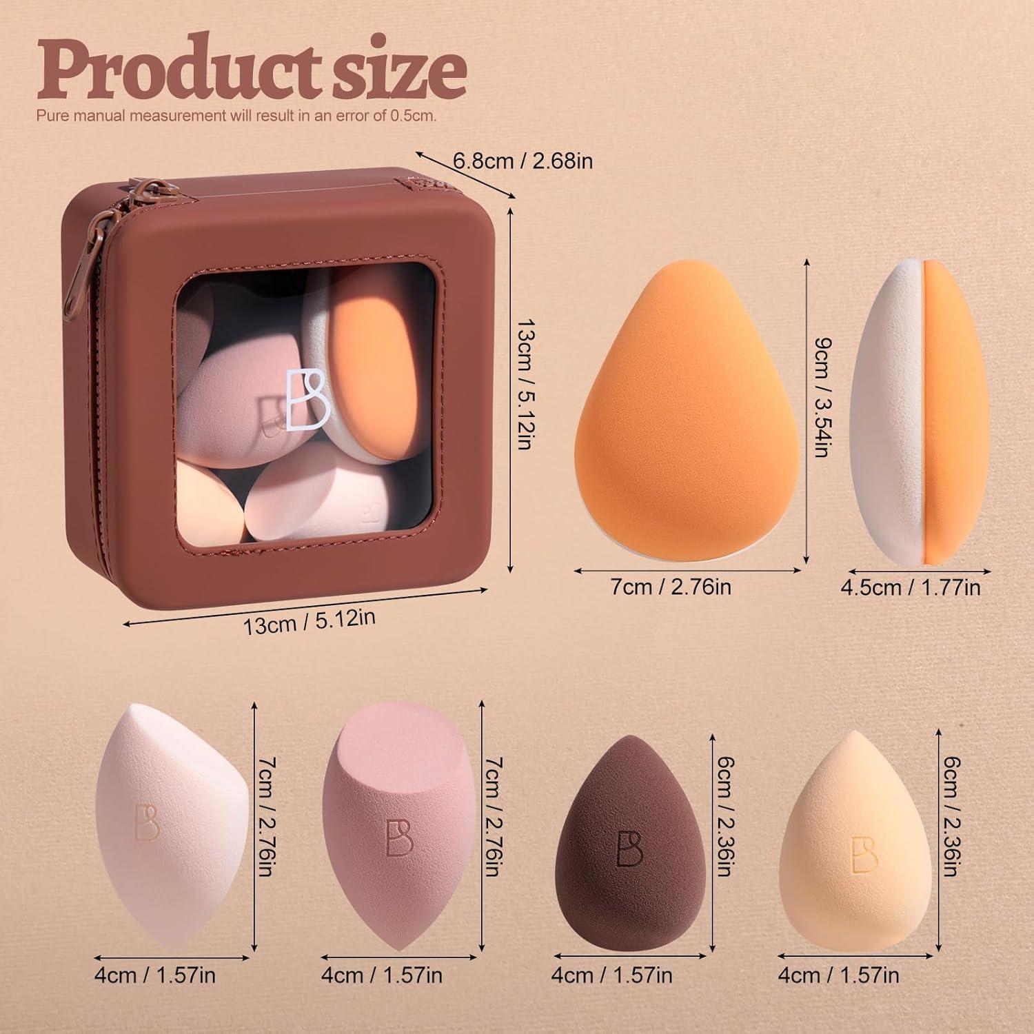 Set de Esponjas de Maquillaje BS-MALL V3.0 con Bolsa Impermeable