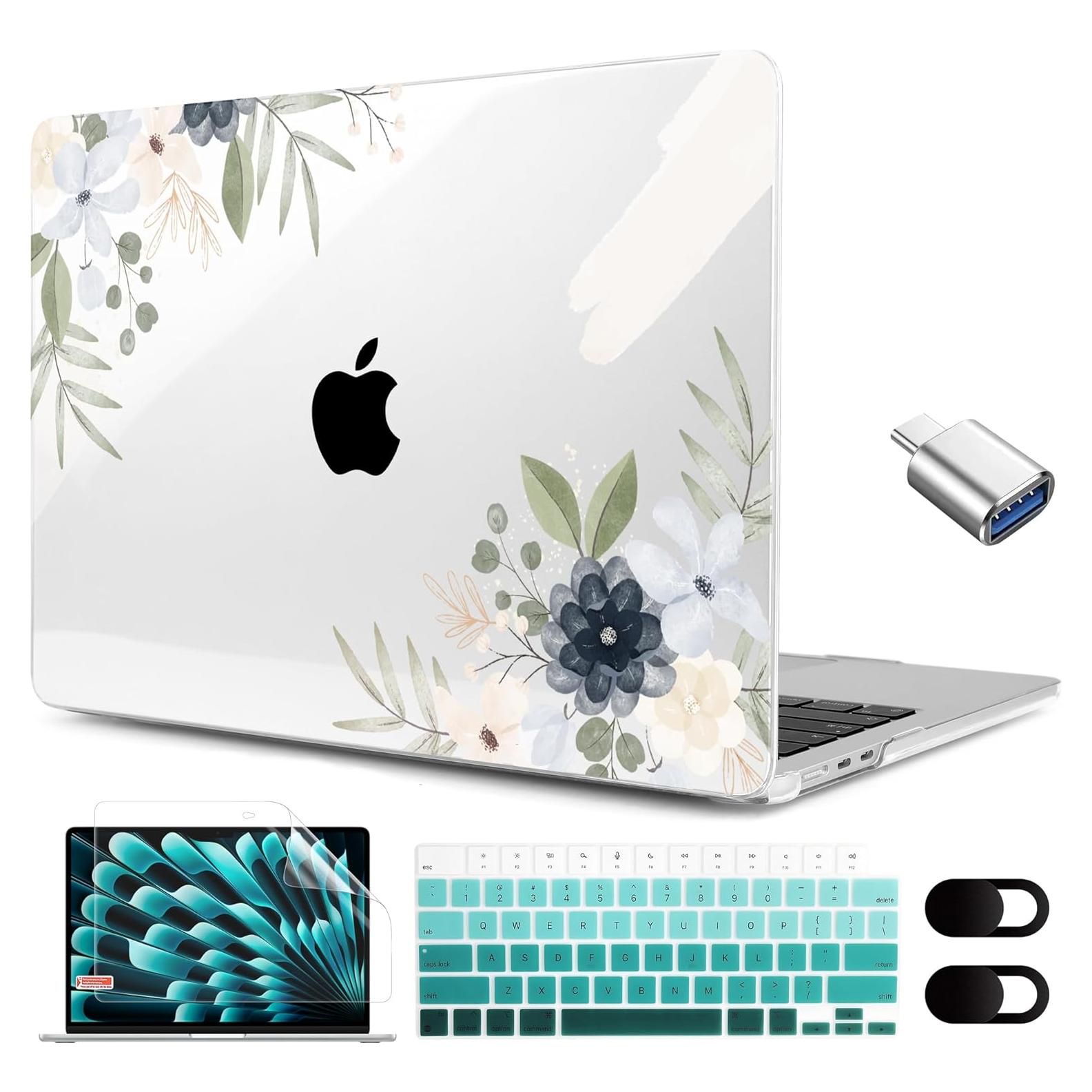 Funda MEEgoodo para MacBook Air 15.3" Floral Vintage