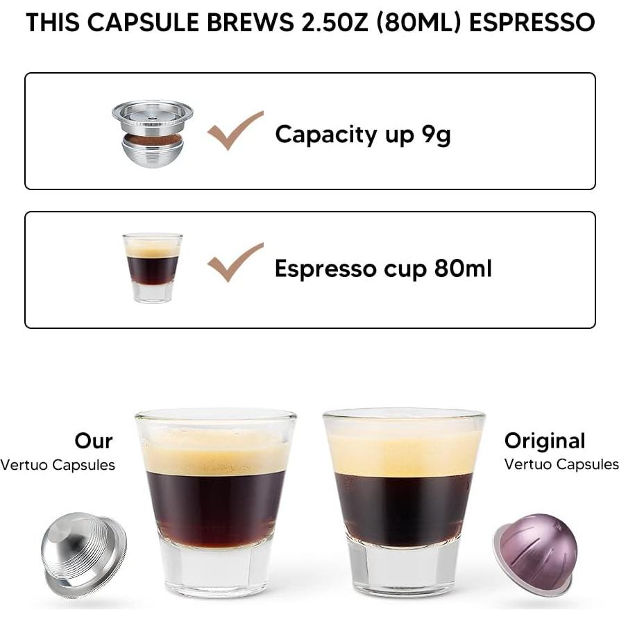 Cápsula de café reutilizable i Cafilas para Nespresso Vertuo