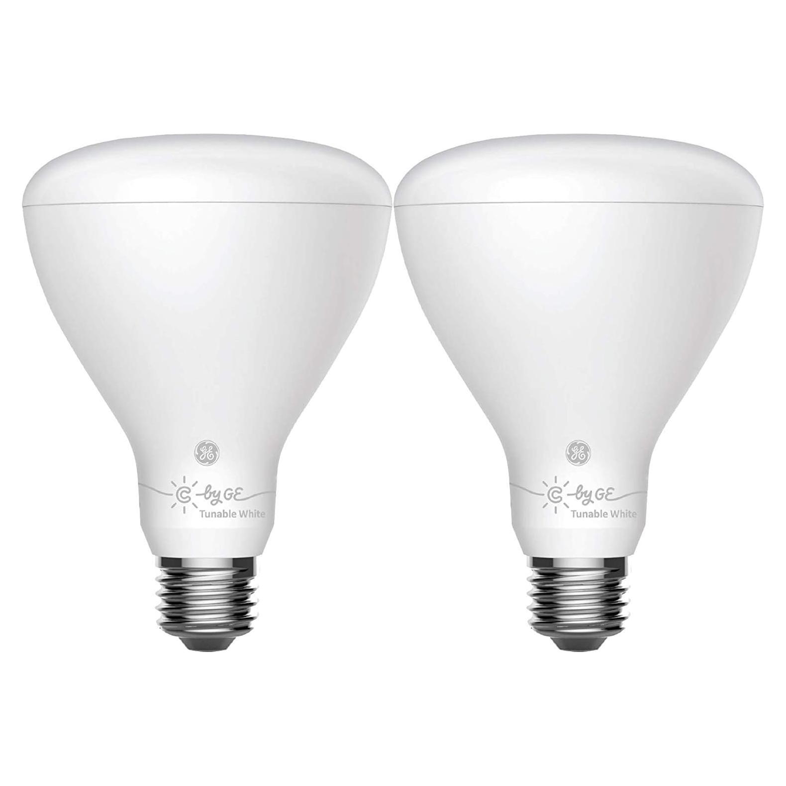 Bombillas LED inteligentes GE CYNC BR30, 2 unidades, blanco ajustable