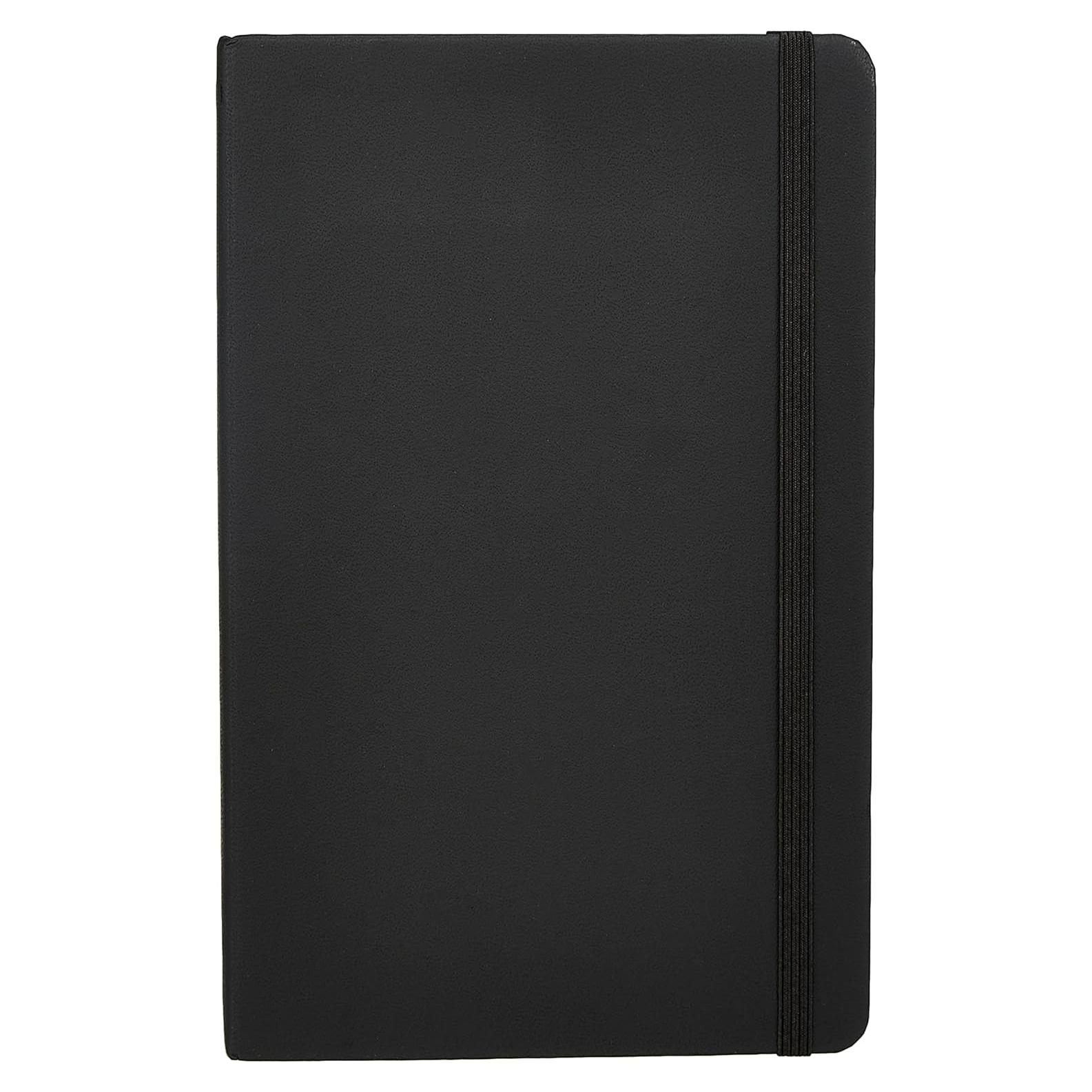 Cuaderno Clásico de Cuadrícula Amazon Basics, 240 Páginas, Tapa Dura, Negro, 12.7 x 21 cm