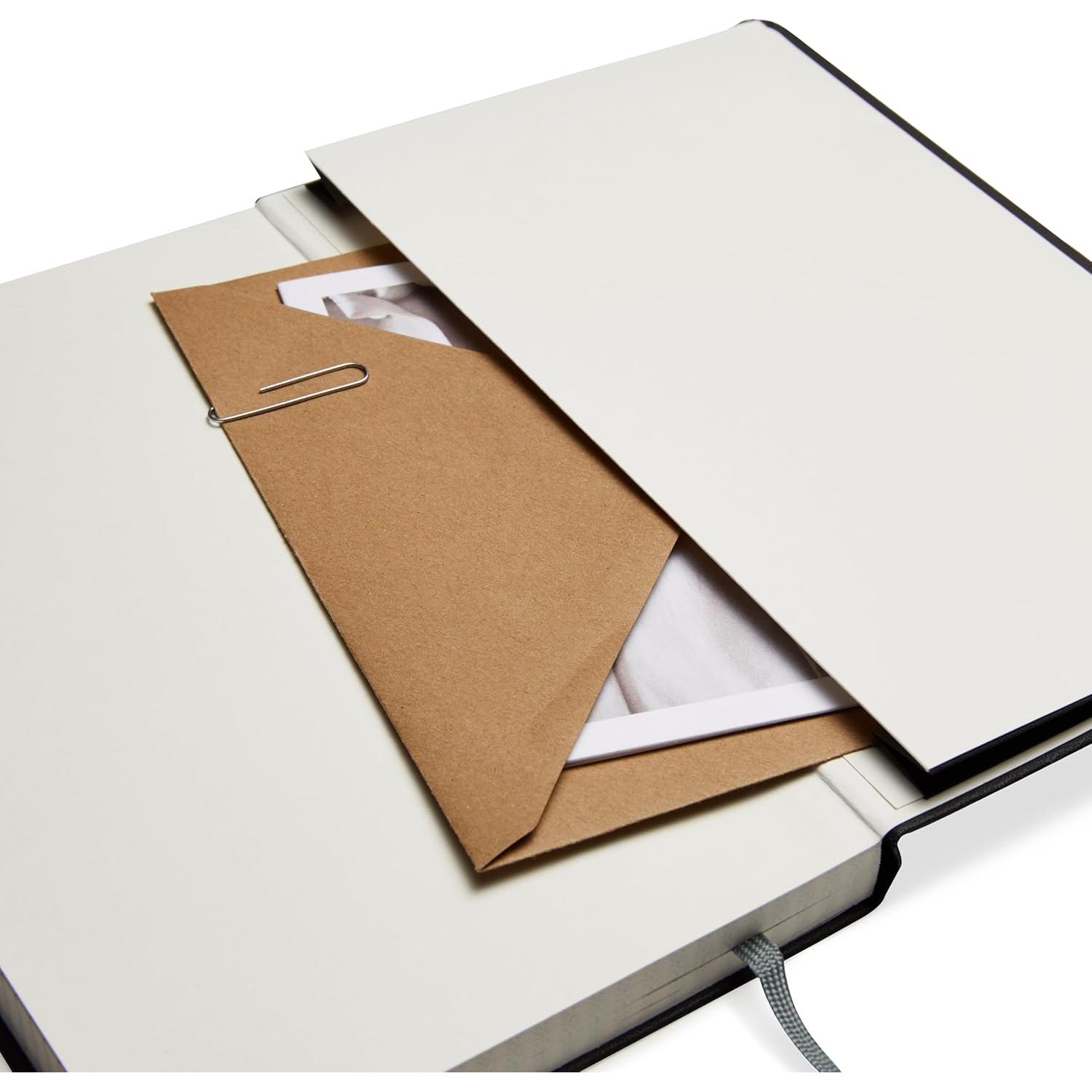 Cuaderno Clásico de Cuadrícula Amazon Basics, 240 Páginas, Tapa Dura, Negro, 12.7 x 21 cm