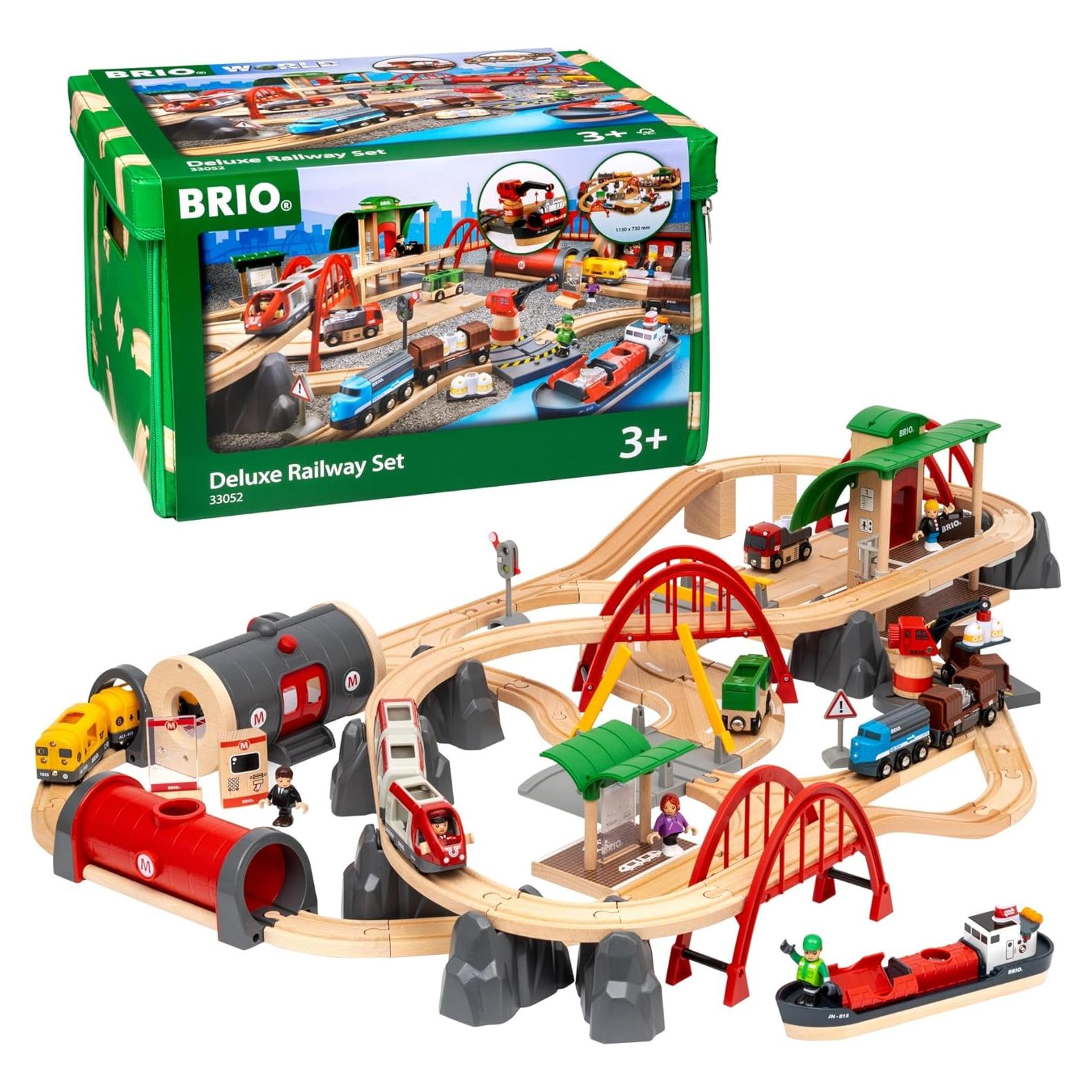 Conjunto de Ferrocarril Deluxe BRIO World - 87 Piezas - Trenes y Accesorios
