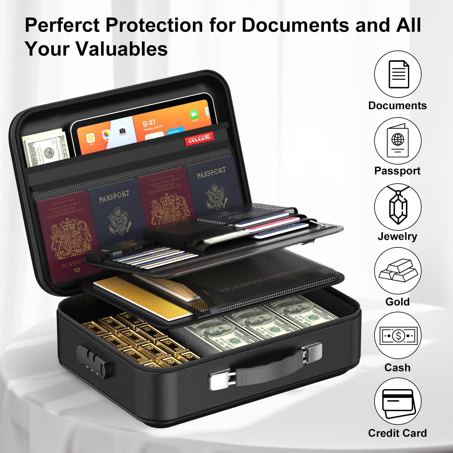 Caja de Documentos a Prueba de Fuego COLCASE Negra 1.98 kg