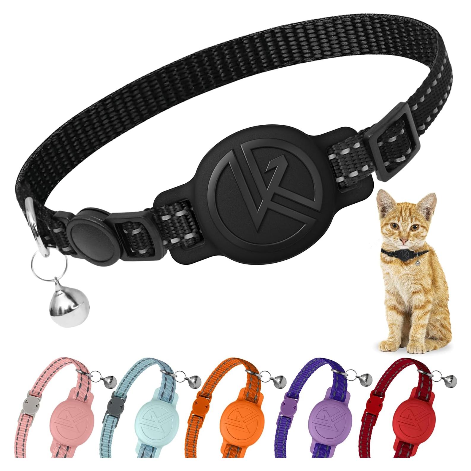 Collar para Gato Kitty Kompass Negro - Soporte Etiqueta Azulejo 2024