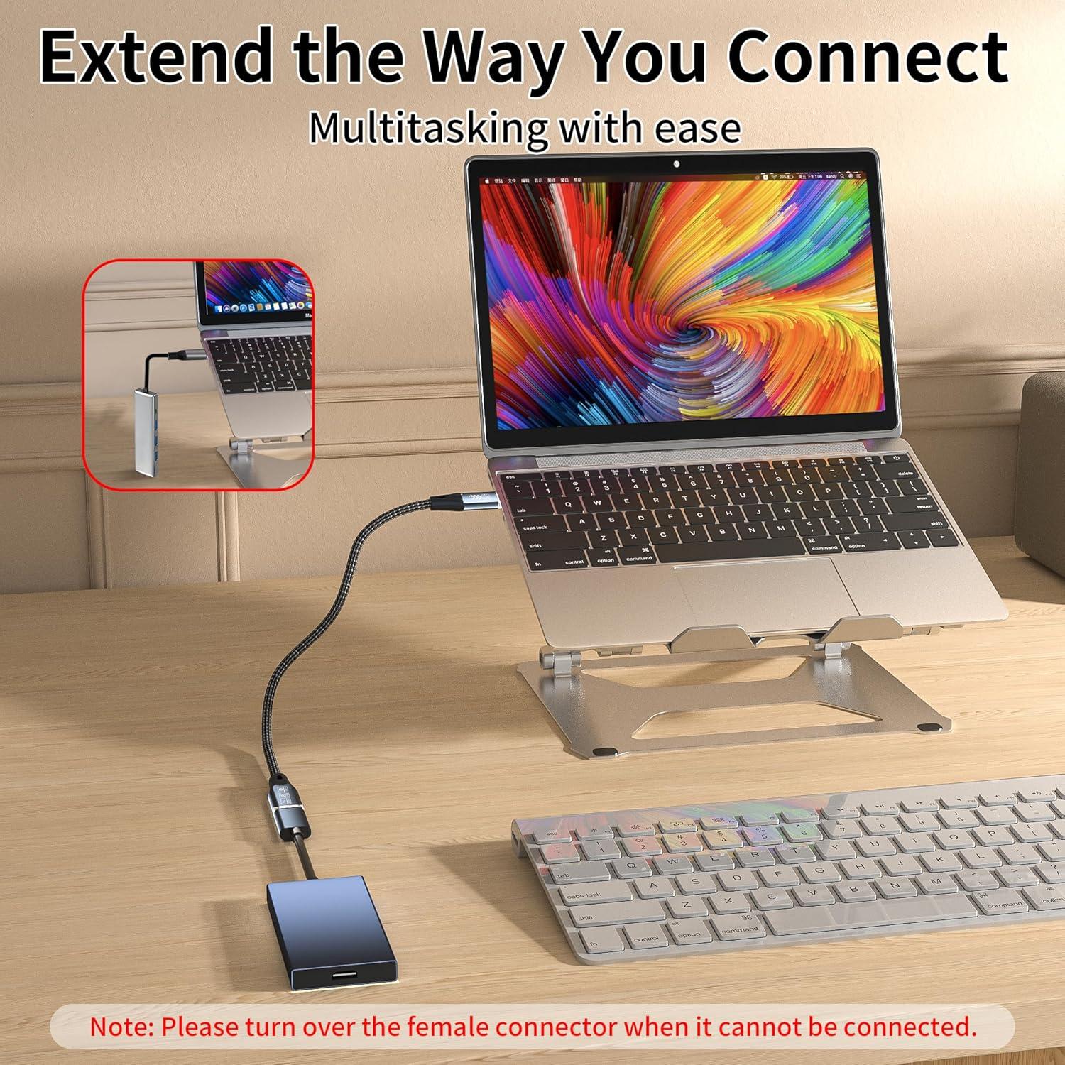 Cable de Extensión USB-C 0.5m Shenzhenshi - 40Gbps 8K