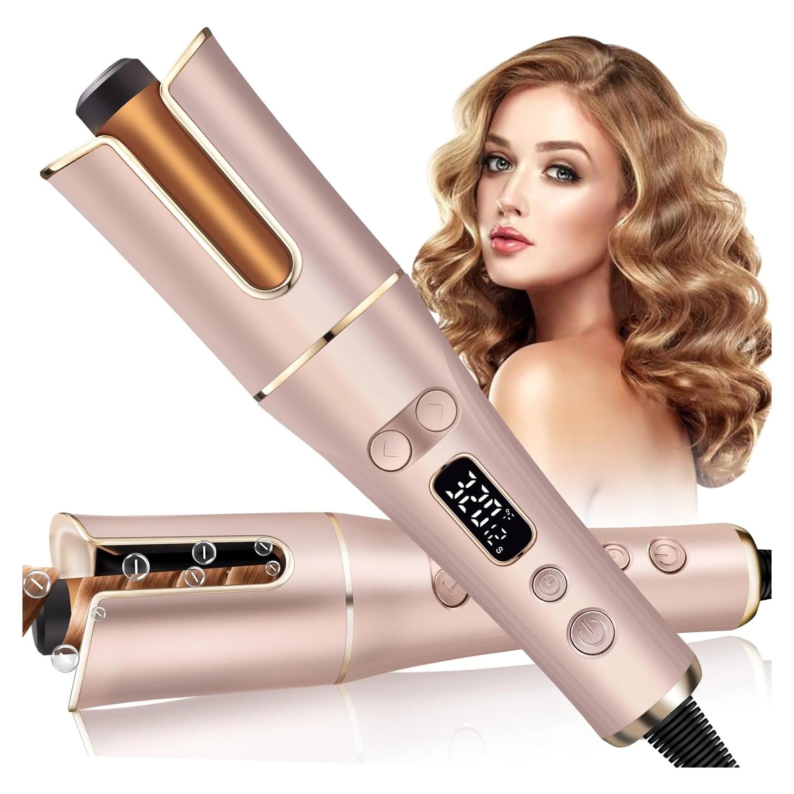 Rizador Automático EIHOO 1" (2.54 cm) Rosa Claro 4 Temperaturas