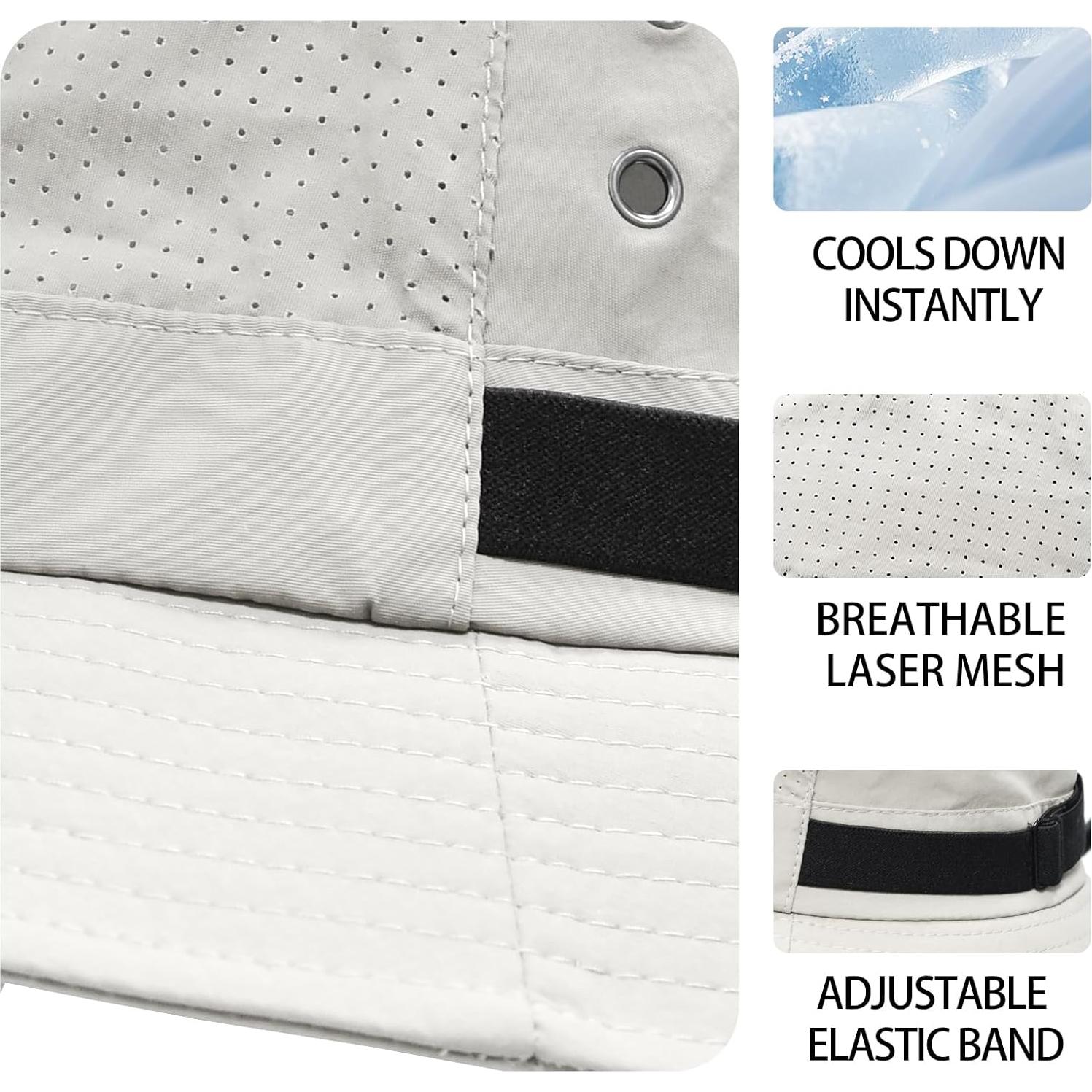 Sombrero de Cubo Verde Militar Unisex UPF 50+ Ajustable