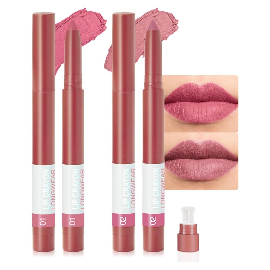 Lápiz Labial Mate BINGBRUSH 1#Beige Rosa Hidratante 1 Unidad