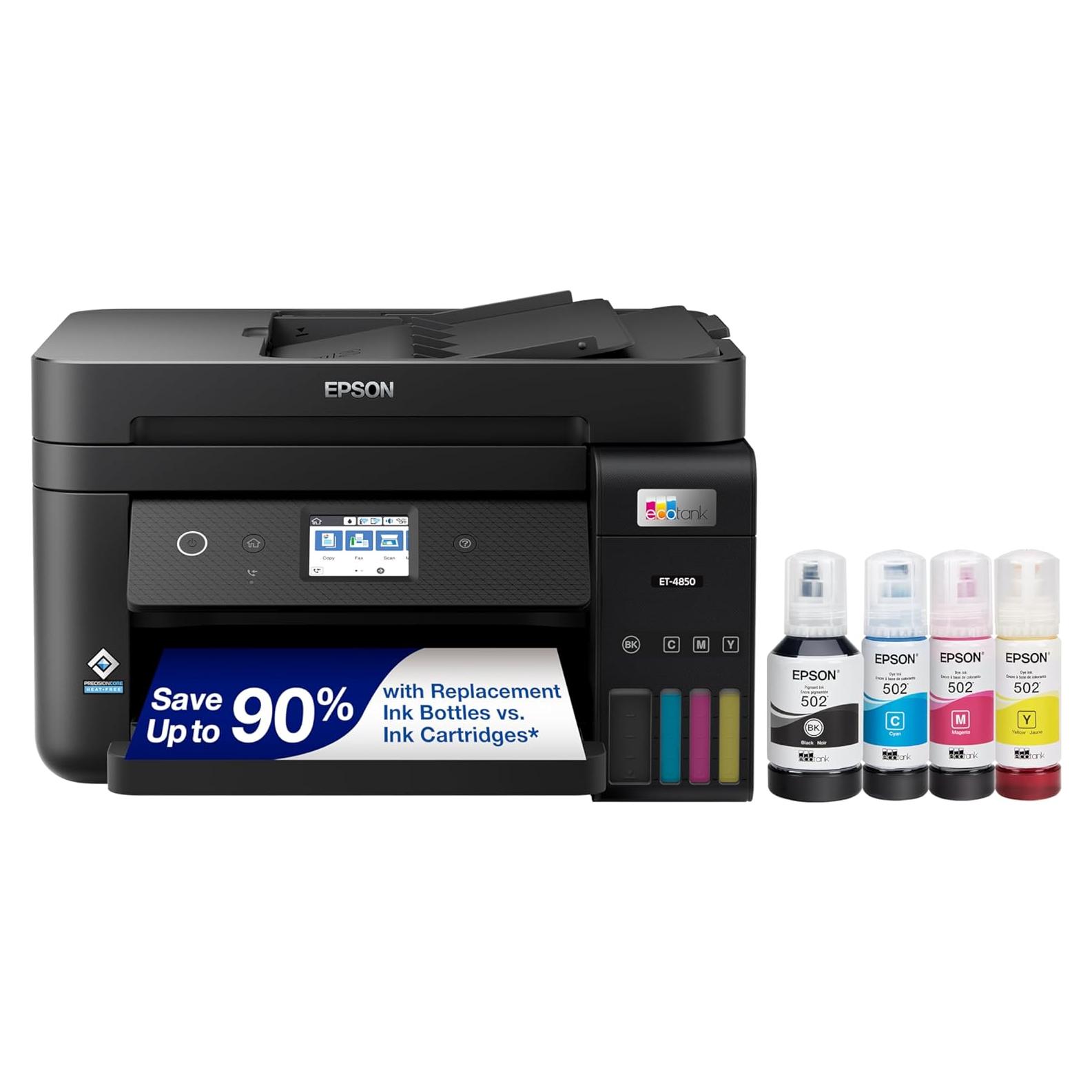 Impresora Epson EcoTank ET-4850 Todo-en-Uno Inalámbrica