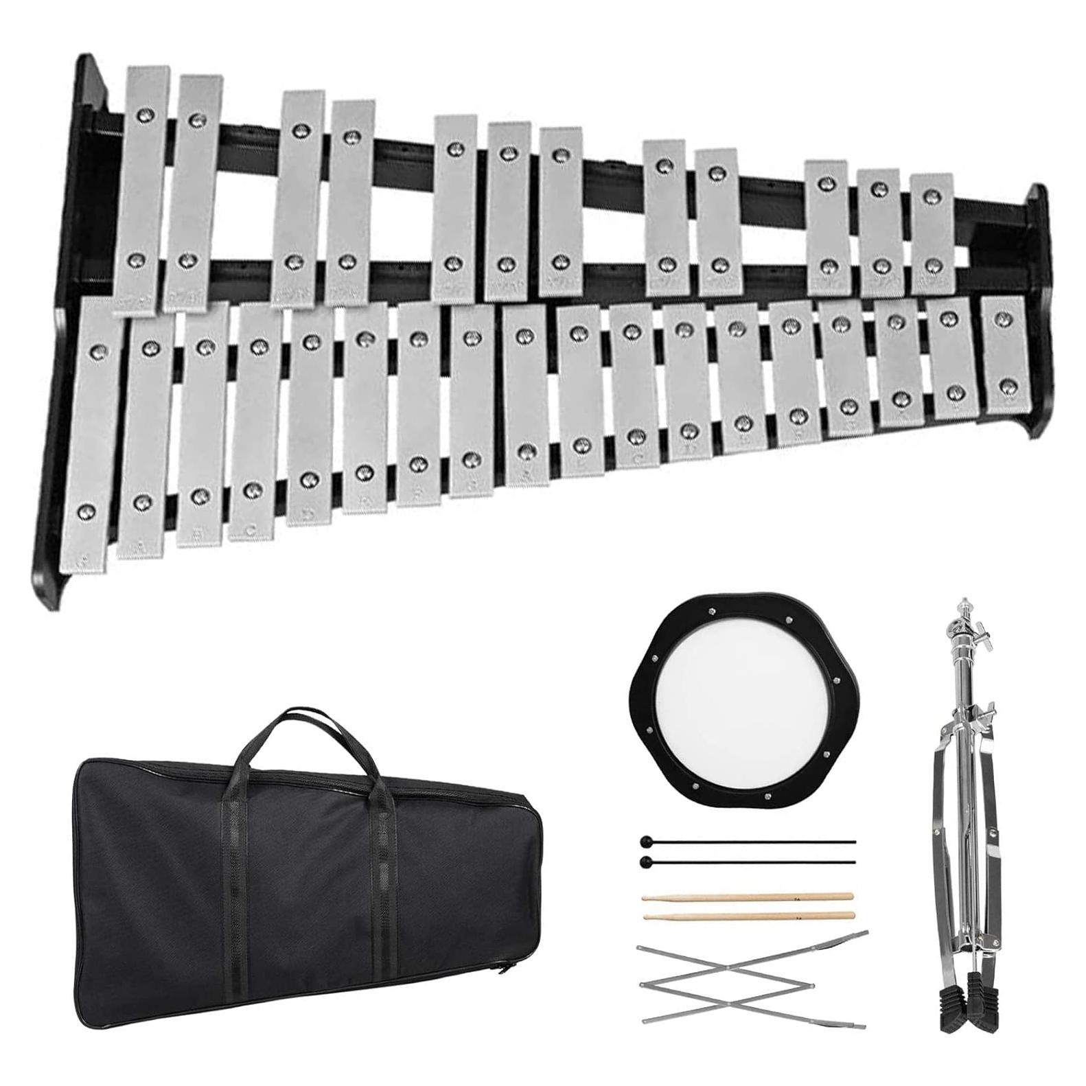 Kit de Campanas Glockenspiel Giantex 30 Notas con Soporte y Funda