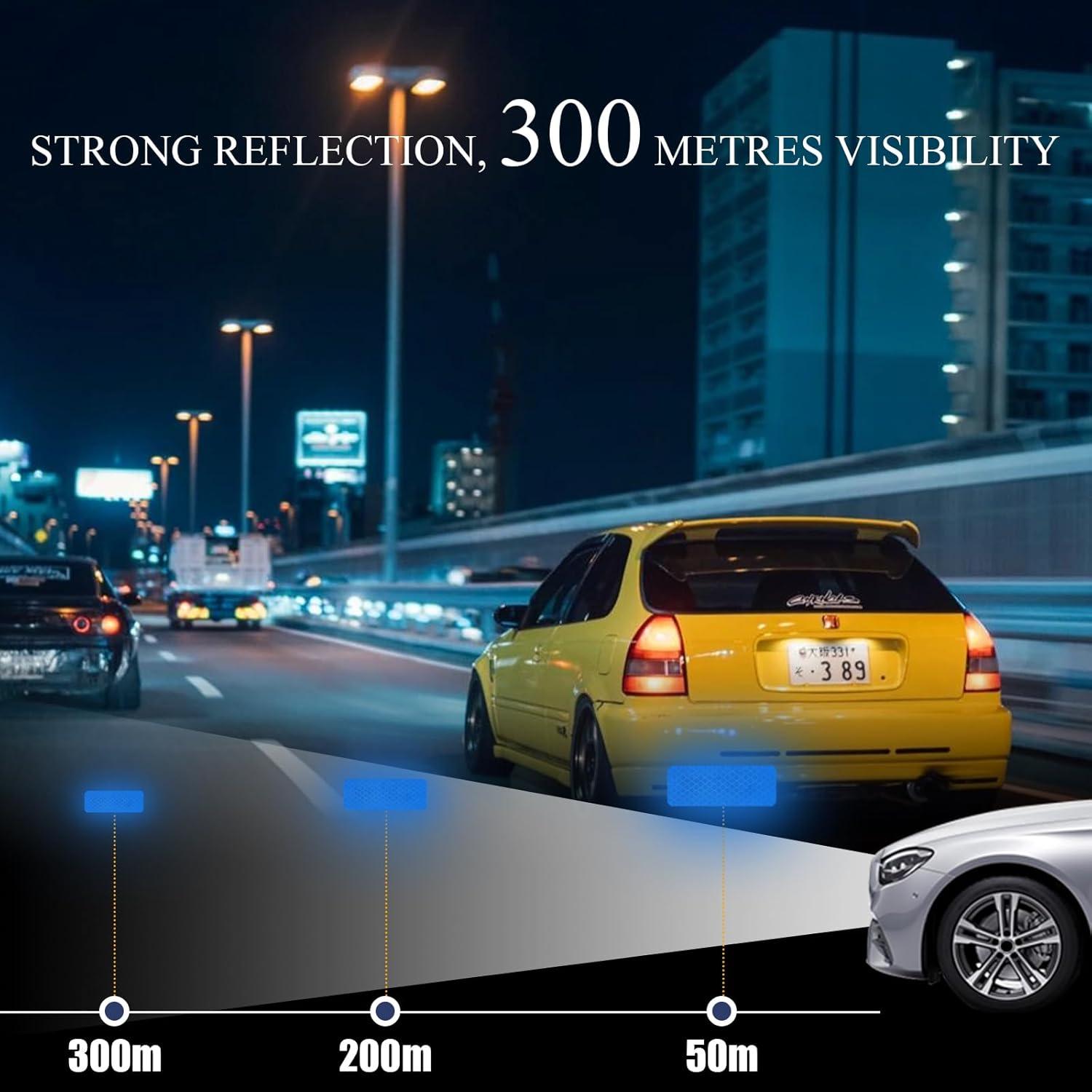 Calcomanías Reflectantes de Advertencia DXNQ 24 Piezas Azul