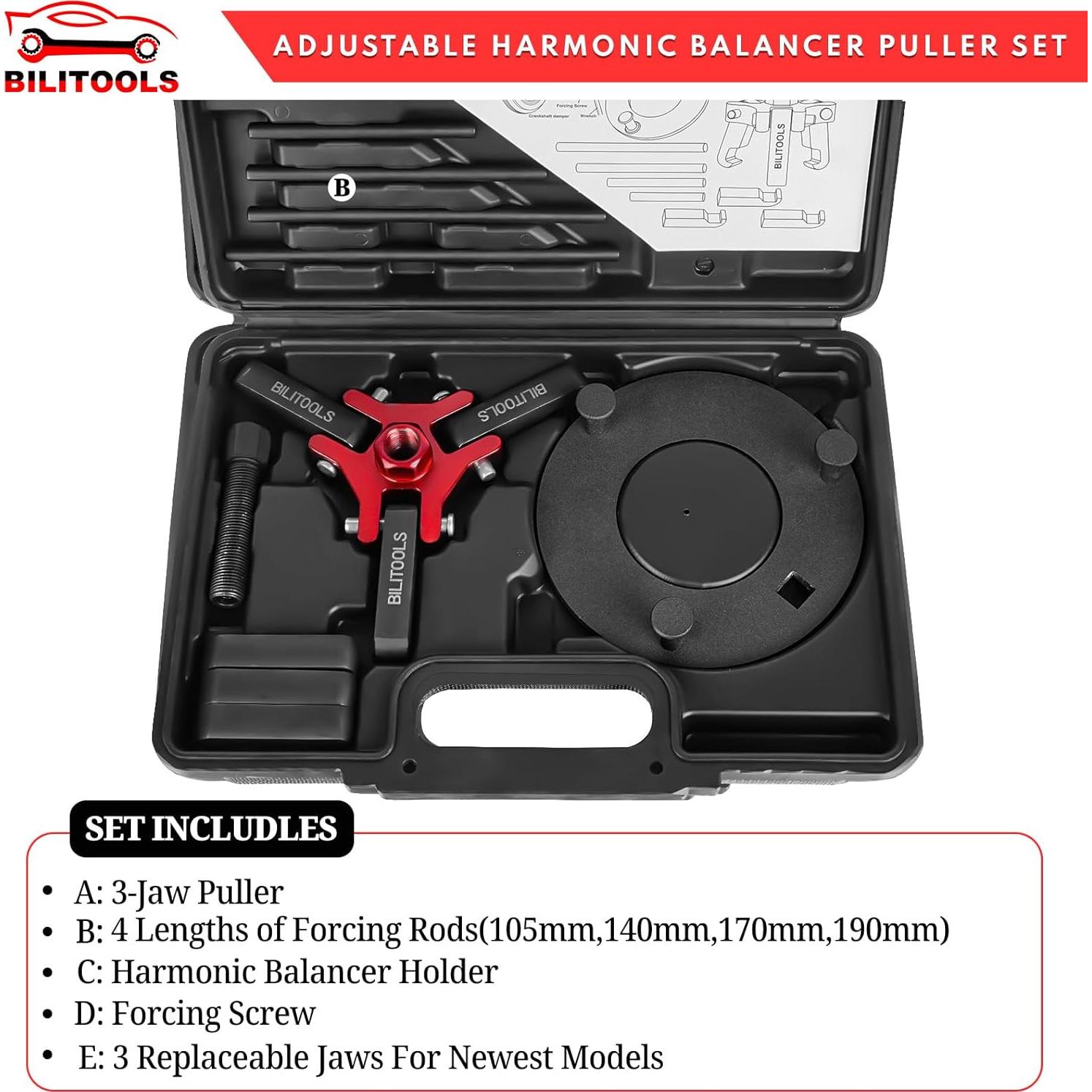 Extractor de Amortiguador Armónico BILITOOLS Kit 3 Garras