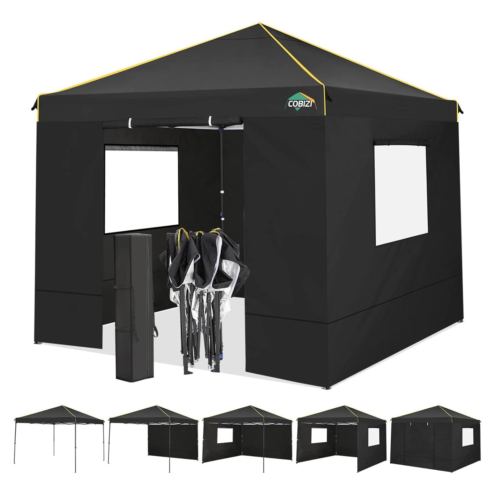 Carpa Plegable COBIZI 3x3m Impermeable con Ventanas Malla