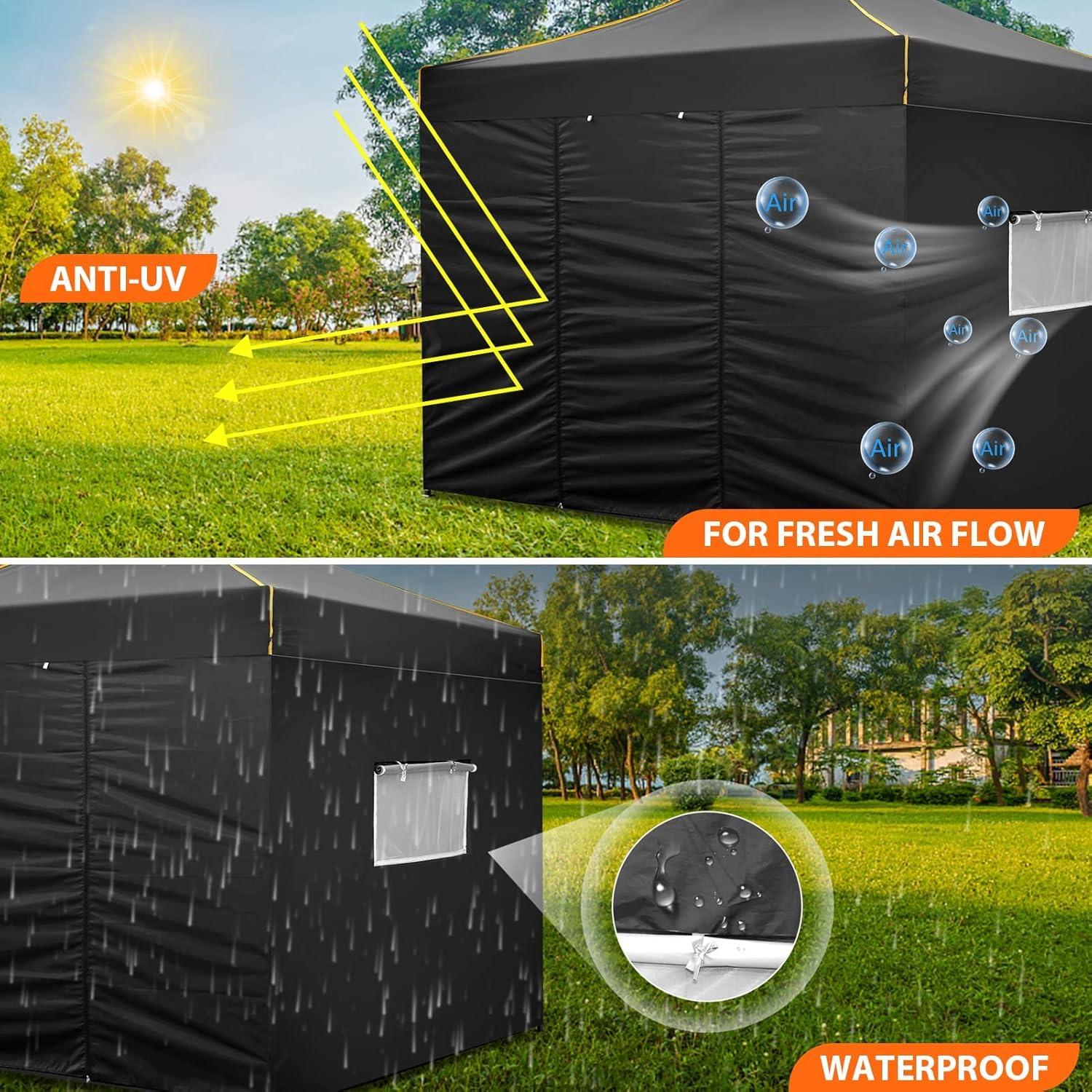 Carpa Plegable COBIZI 3x3m Impermeable con Ventanas Malla