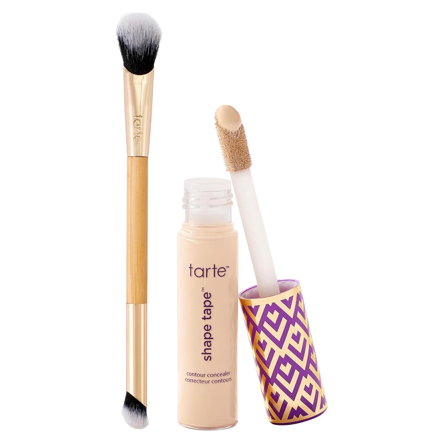 Corrector y Brocha Tarte Shape Tape 12N Neutro Claro 49.6g