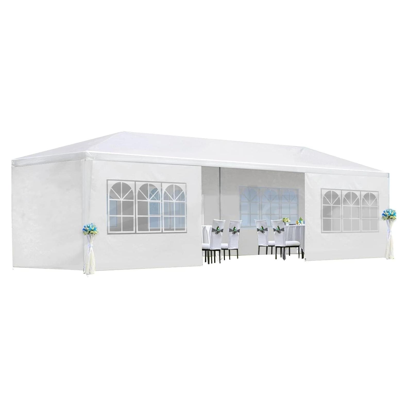 Carpa de Fiesta Exterior Gazebo EliteZ 10x6m Blanca Impermeable