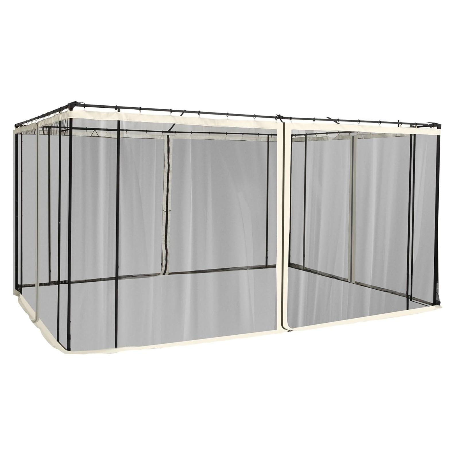 Malla Lateral de Reemplazo Outsunny 3.35m x 2.07m Beige