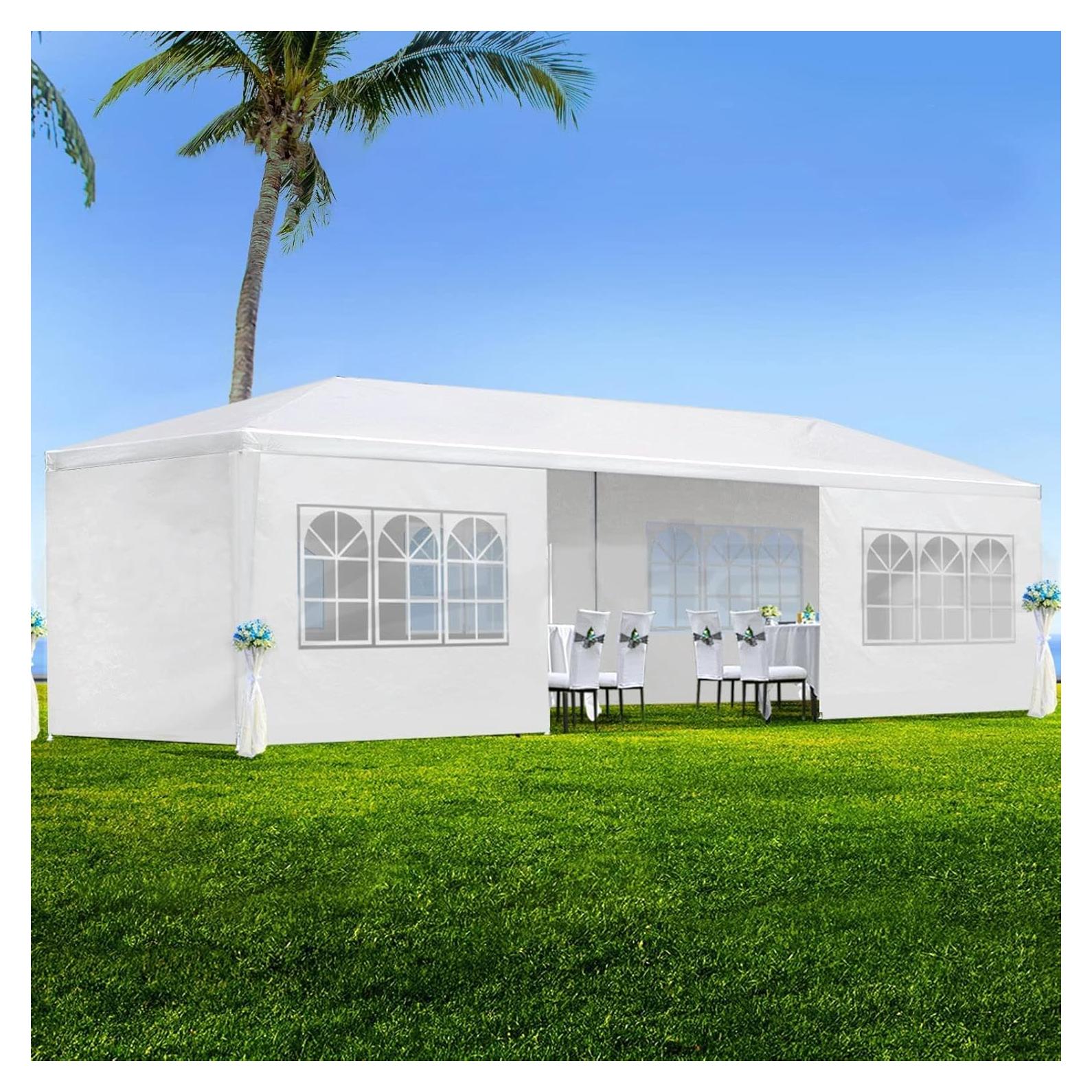 Carpa Blanca 10x9 m ANTSKU para Eventos con 7 Paredes Removibles