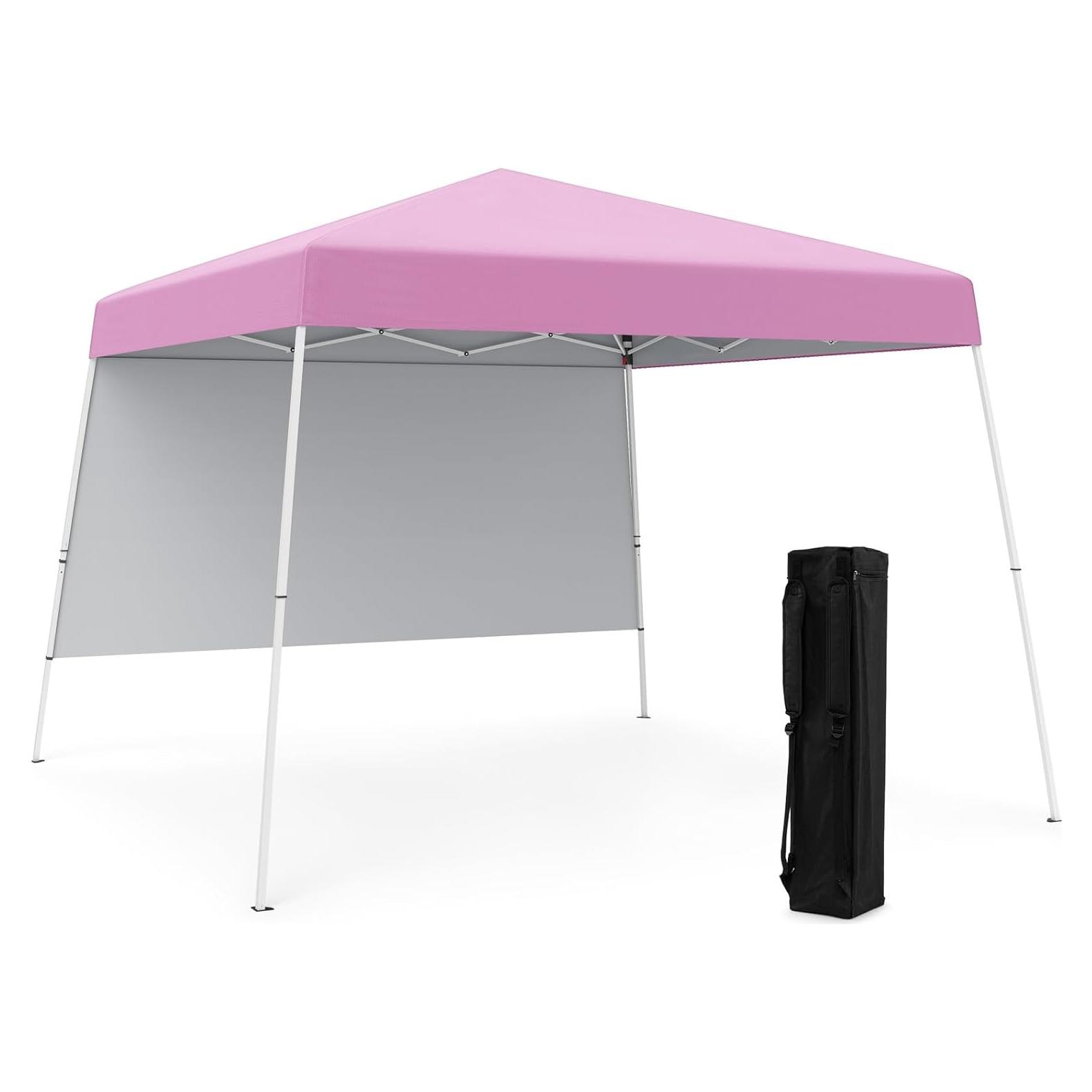 Toldo Plegable Nightcore 3x3 m UPF 50+ con Pared Lateral Rosa