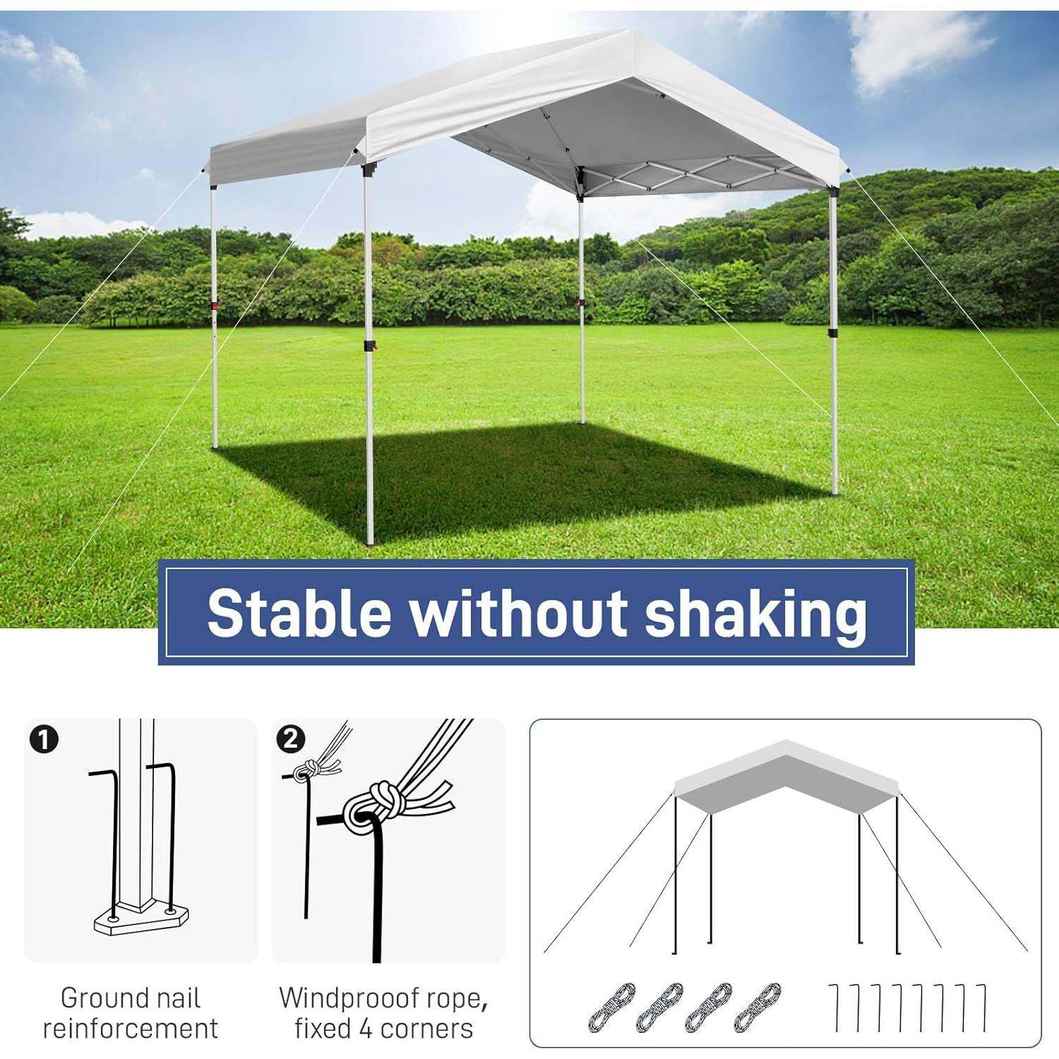 Carpa Plegable MIEELOM 3x3m Impermeable Blanca para Eventos