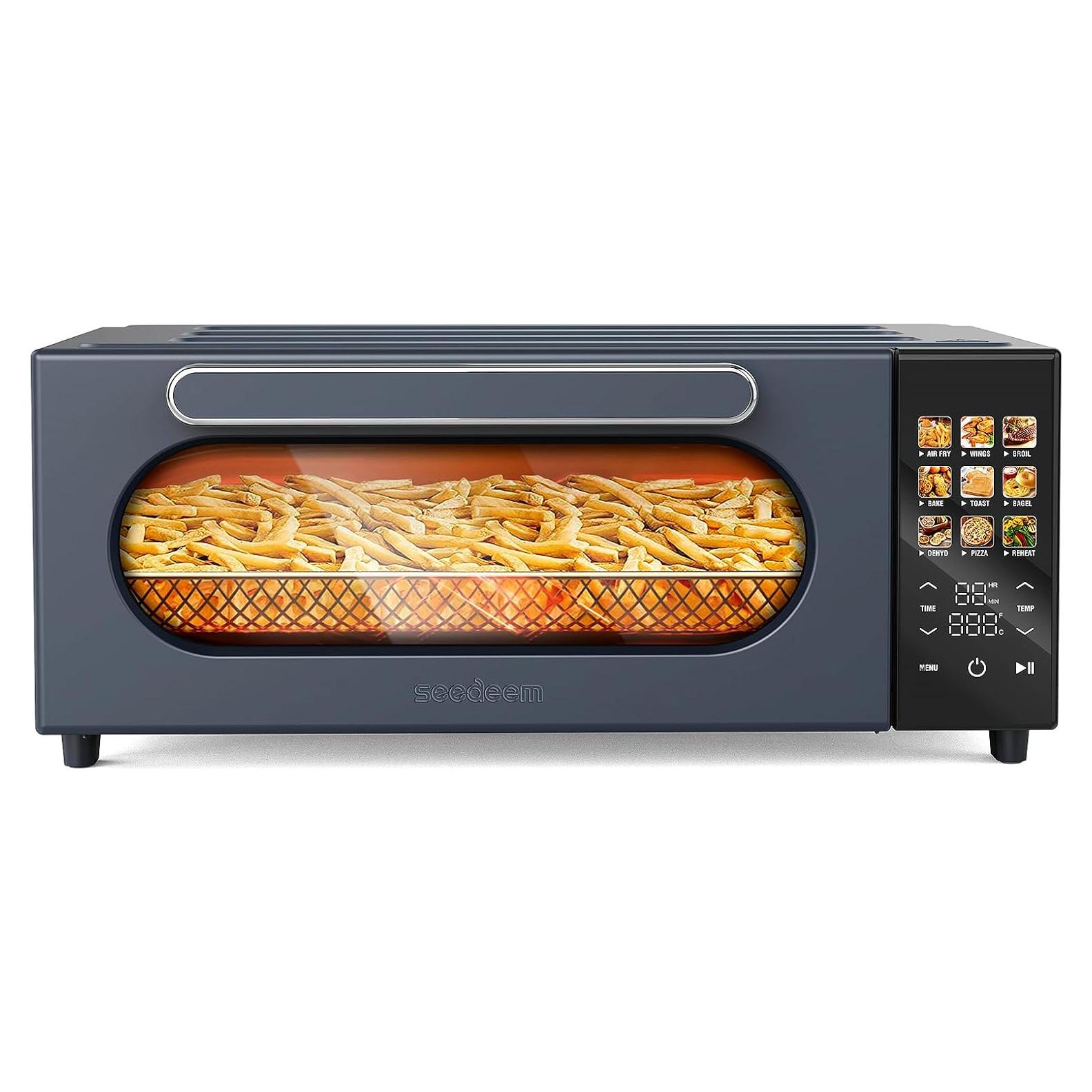 Horno Tostador SEEDEEM 15L 10 en 1 Pantalla Táctil 1800W Gris