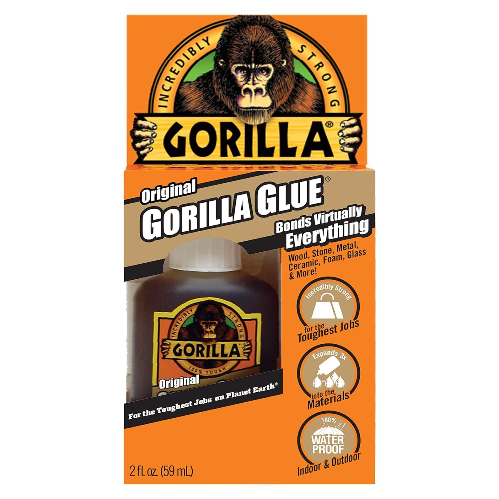 Gorilla Glue Original 2 Onzas - Pegamento Impermeable Multiusos