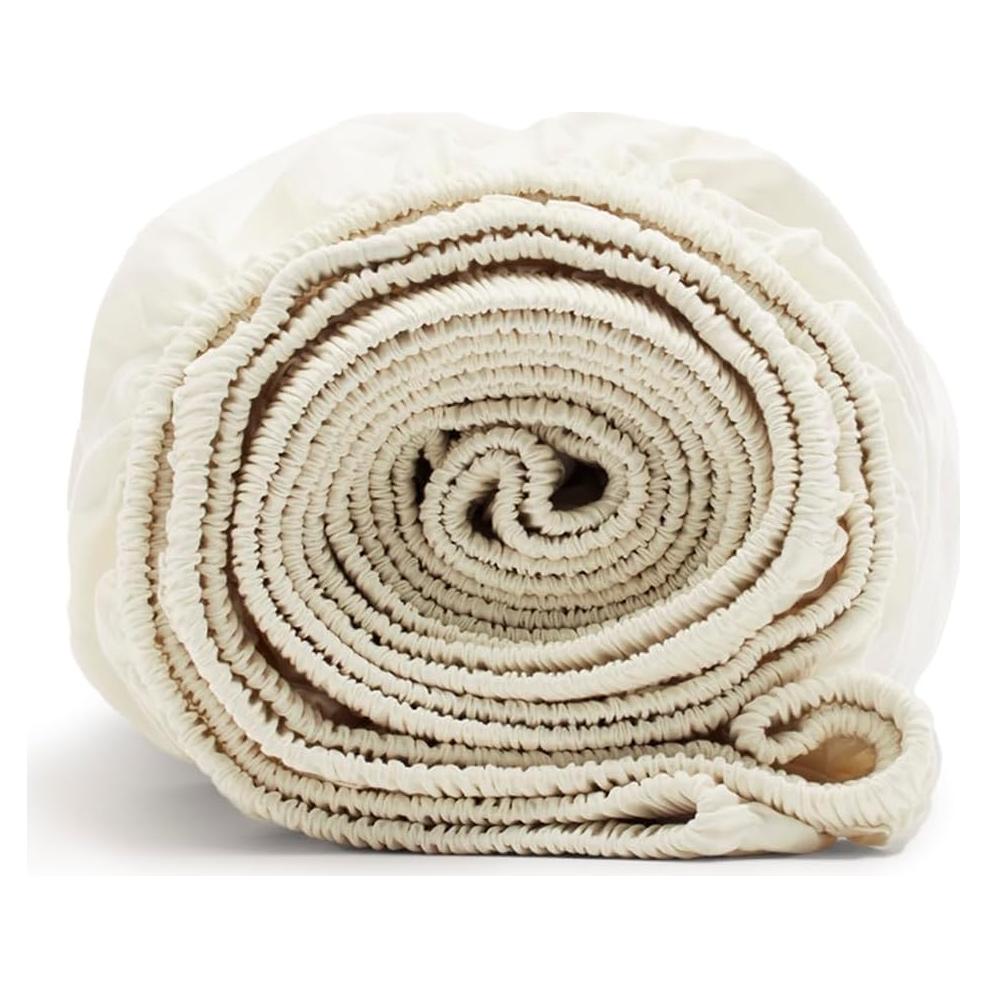 Sábana Ajustable Individual Boll & Branch 100% Algodón Orgánico Crema