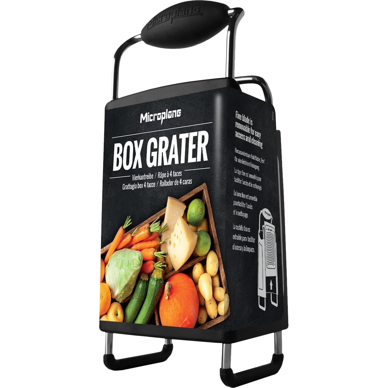 Rallador de Caja Microplane Acero Inoxidable 4 Lados Multiusos