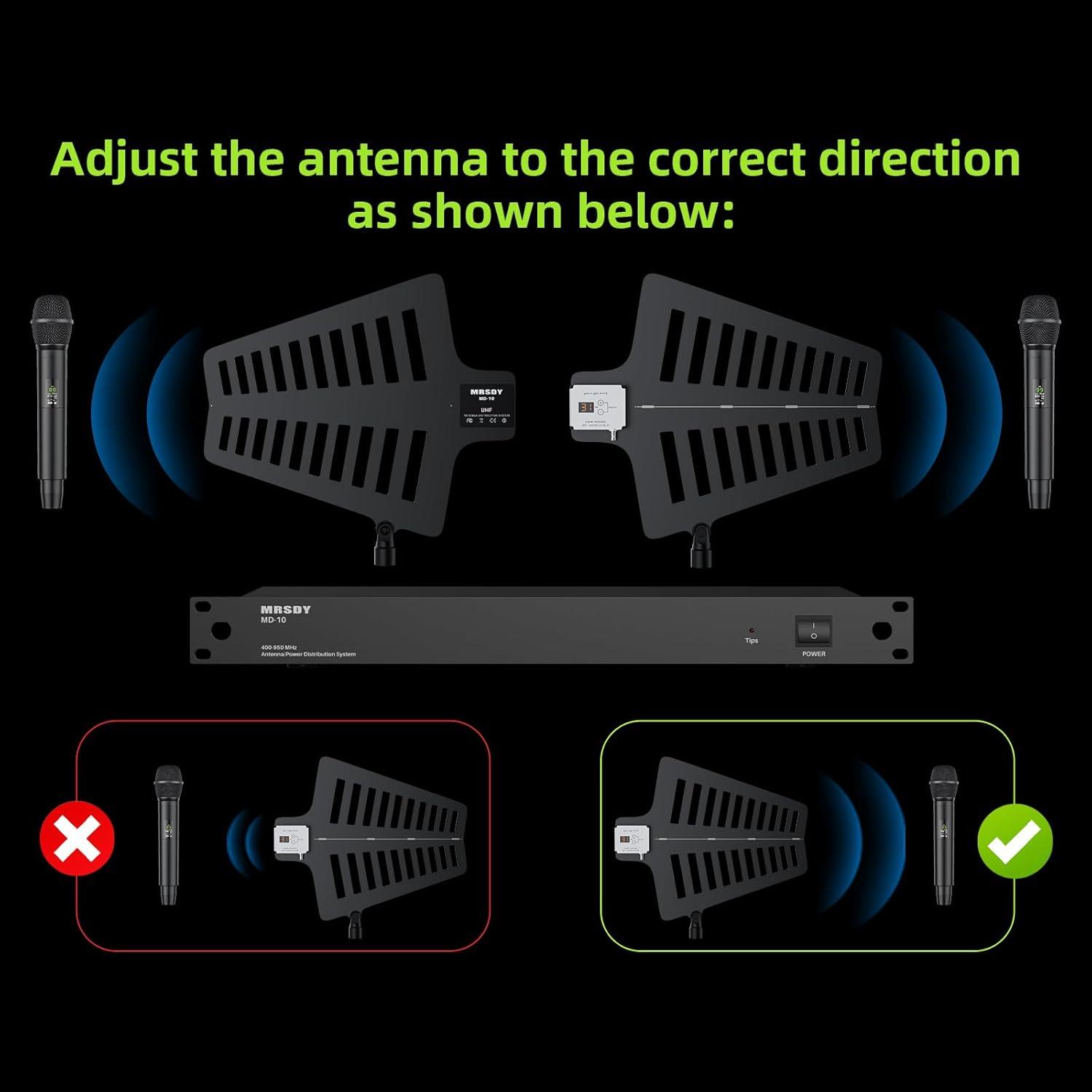 Sistema de Distribución de Antena Inalámbrica UHF MRSDY MD-10