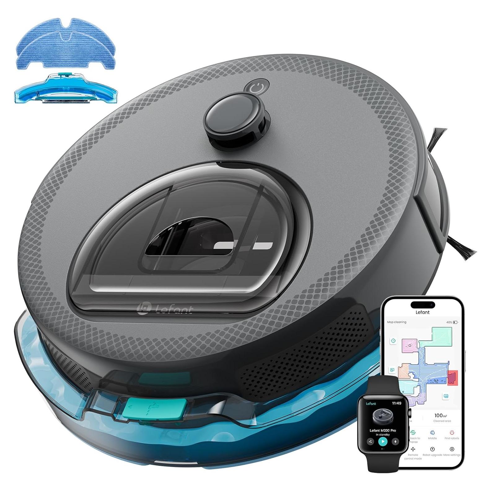 Robot Aspirador Lefant M330 Pro LiDAR 5000Pa Gris