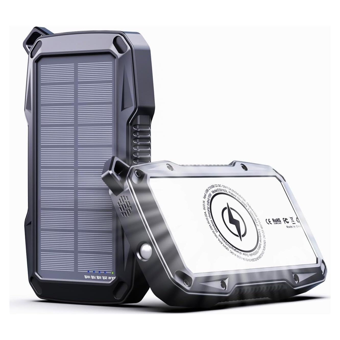 Banco de Energía Solar ABFOCE 10000mAh Carga Rápida 22.5W