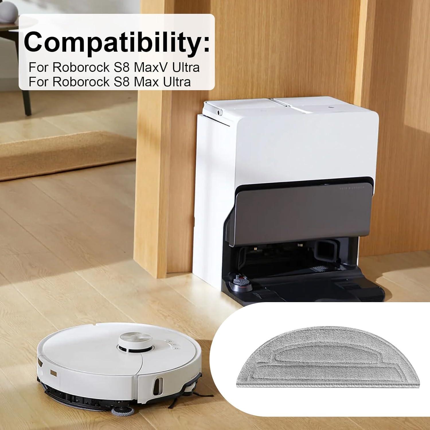 6 Paños de Microfibra Reemplazo para Roborock S8 MaxV Ultra