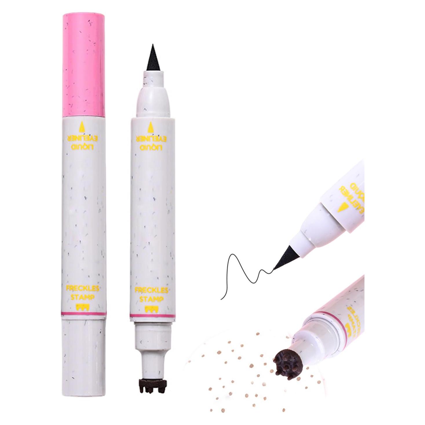 Sello de Pecas Falsas 2 en 1 Aaiffey - Delineador Líquido Negro