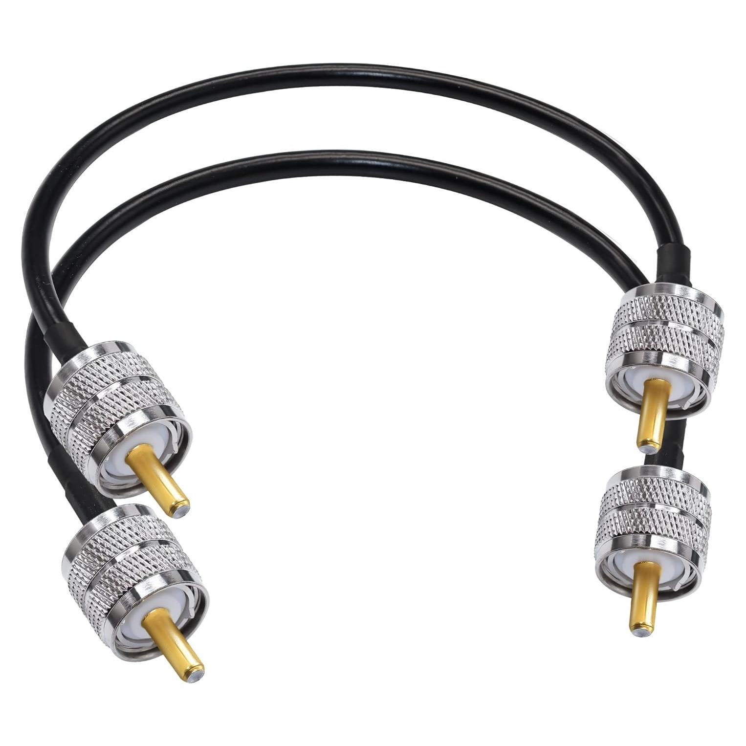 Cable Coaxial RG58 UHF Macho a Macho 30cm Tuolnk - 2 Piezas