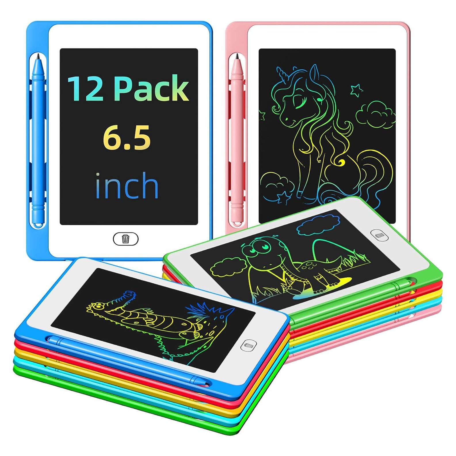 Paquete de 12 Tablets de Escritura LCD OMXDG 6.5" Coloridas