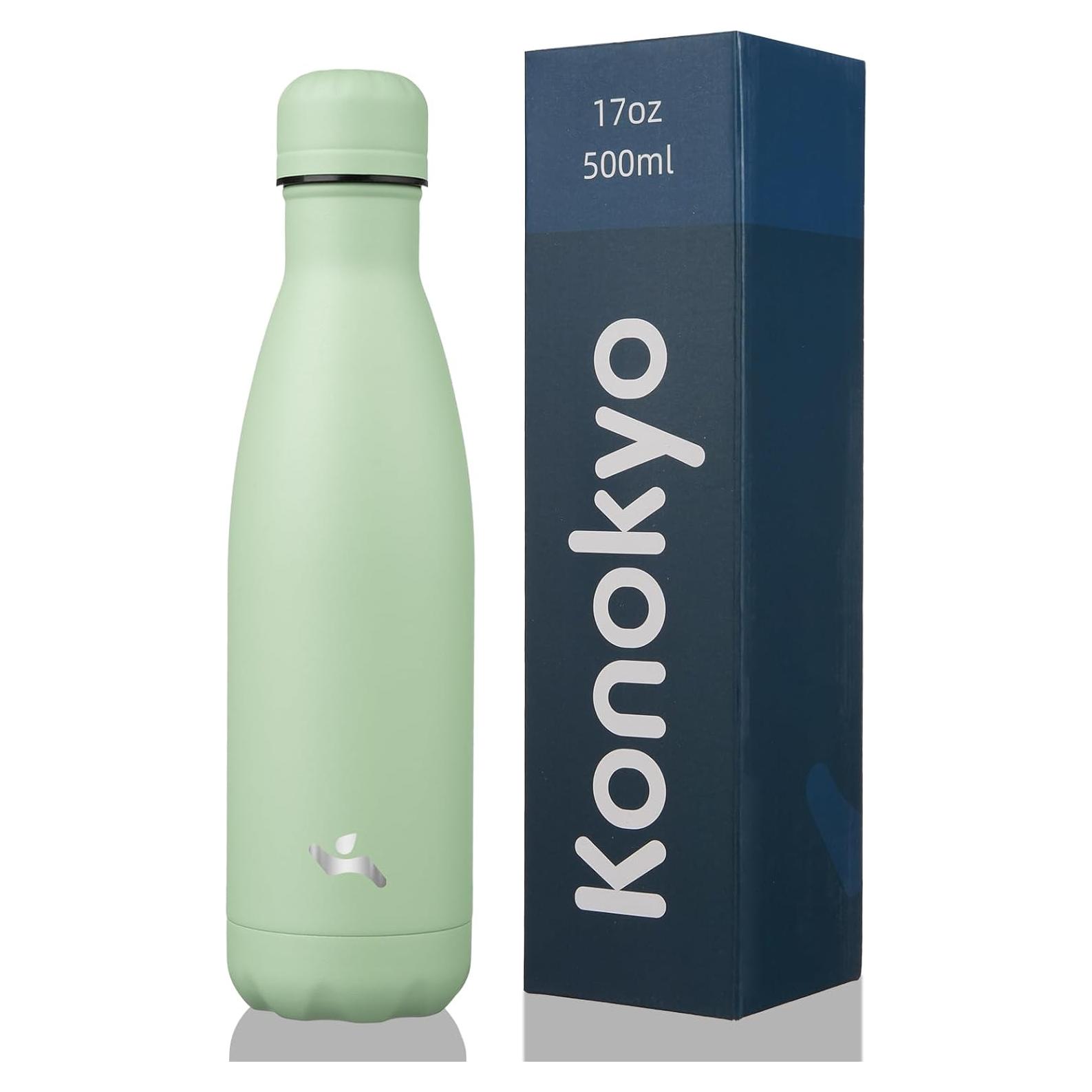 Botella de Agua Aislada Konokyo 500 ml Doble Pared Verde