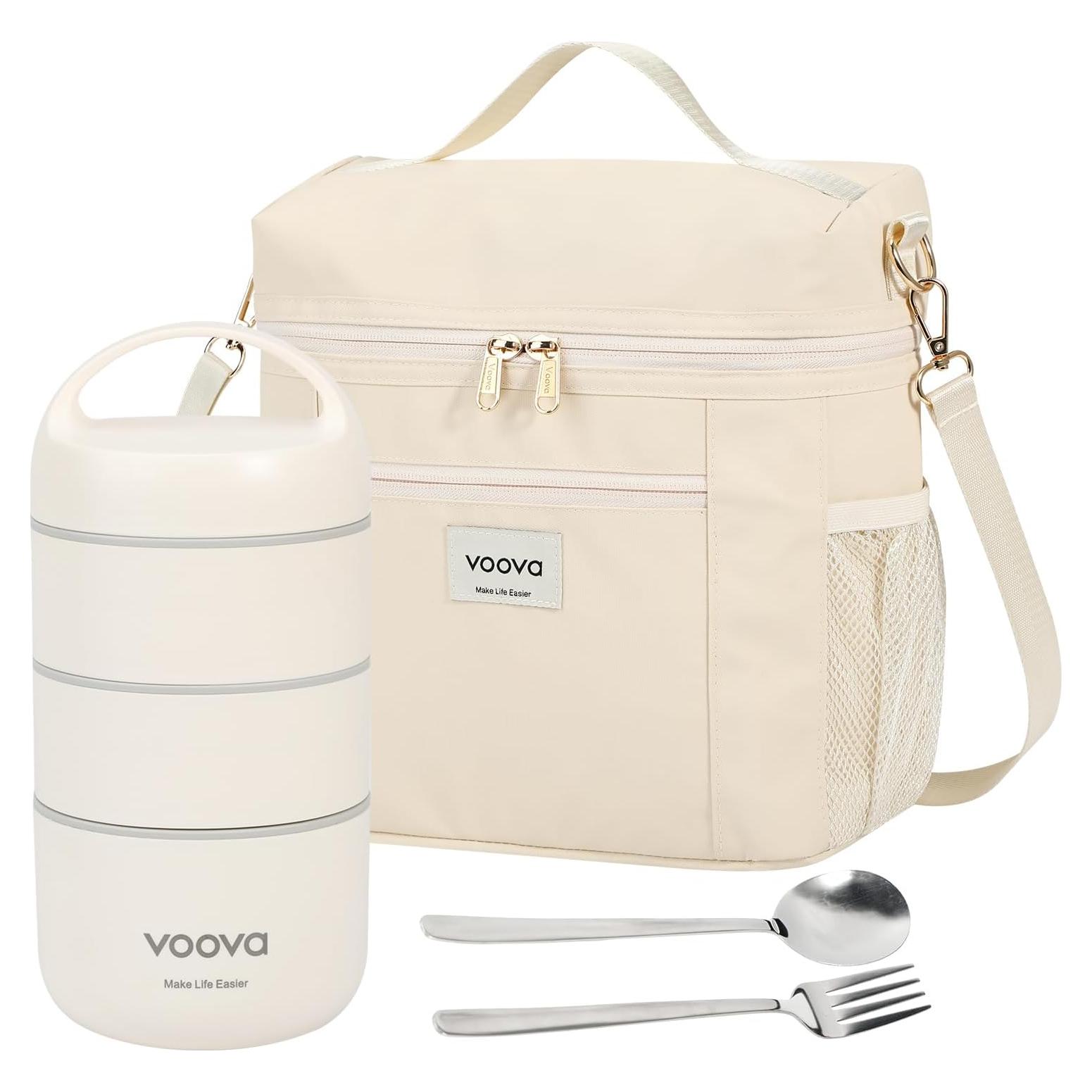 Caja Térmica Apilable Voova de Acero Inoxidable 3 Niveles