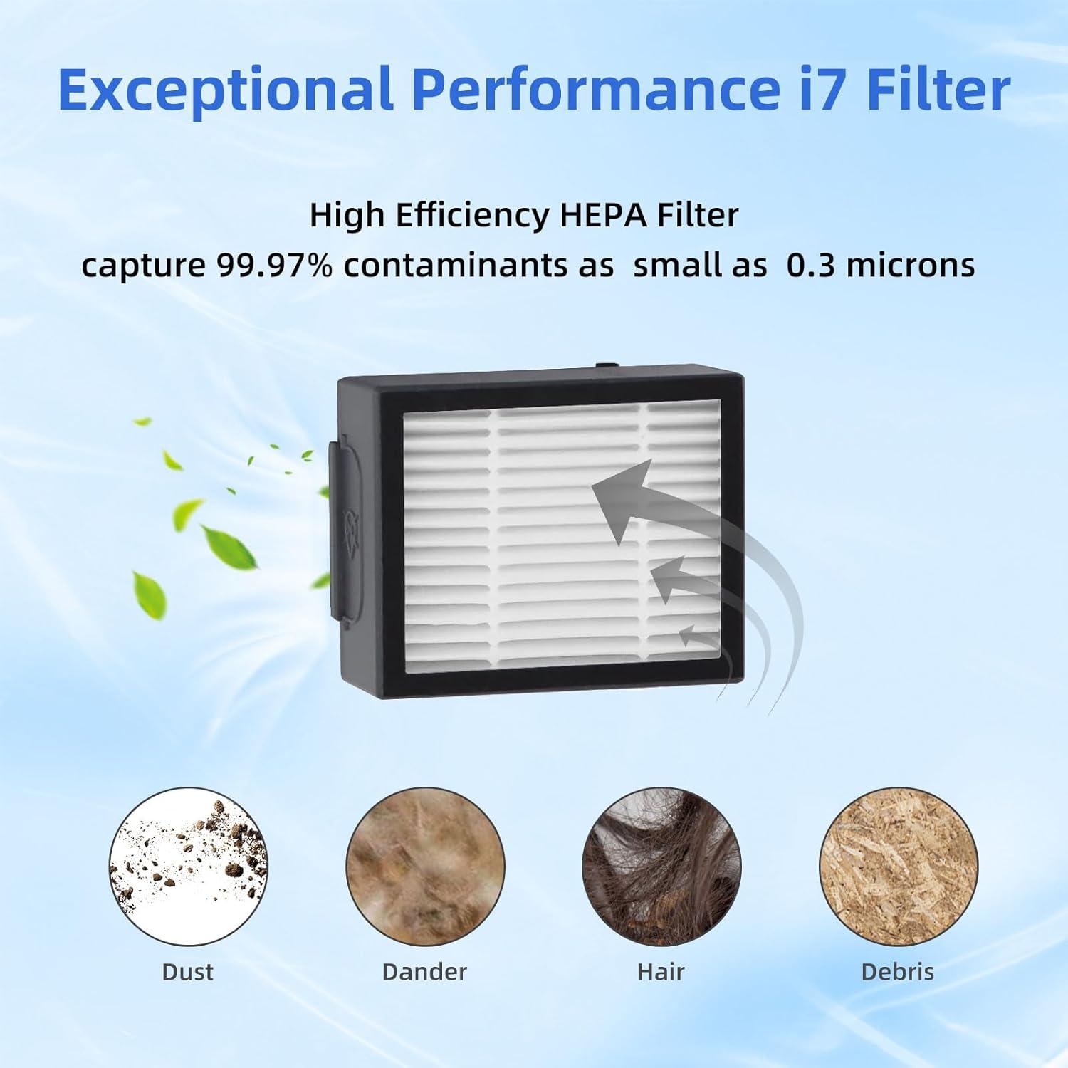 Paquete de 12 Filtros HEPA LVTENGAI para iRobot Roomba E/I/J Series