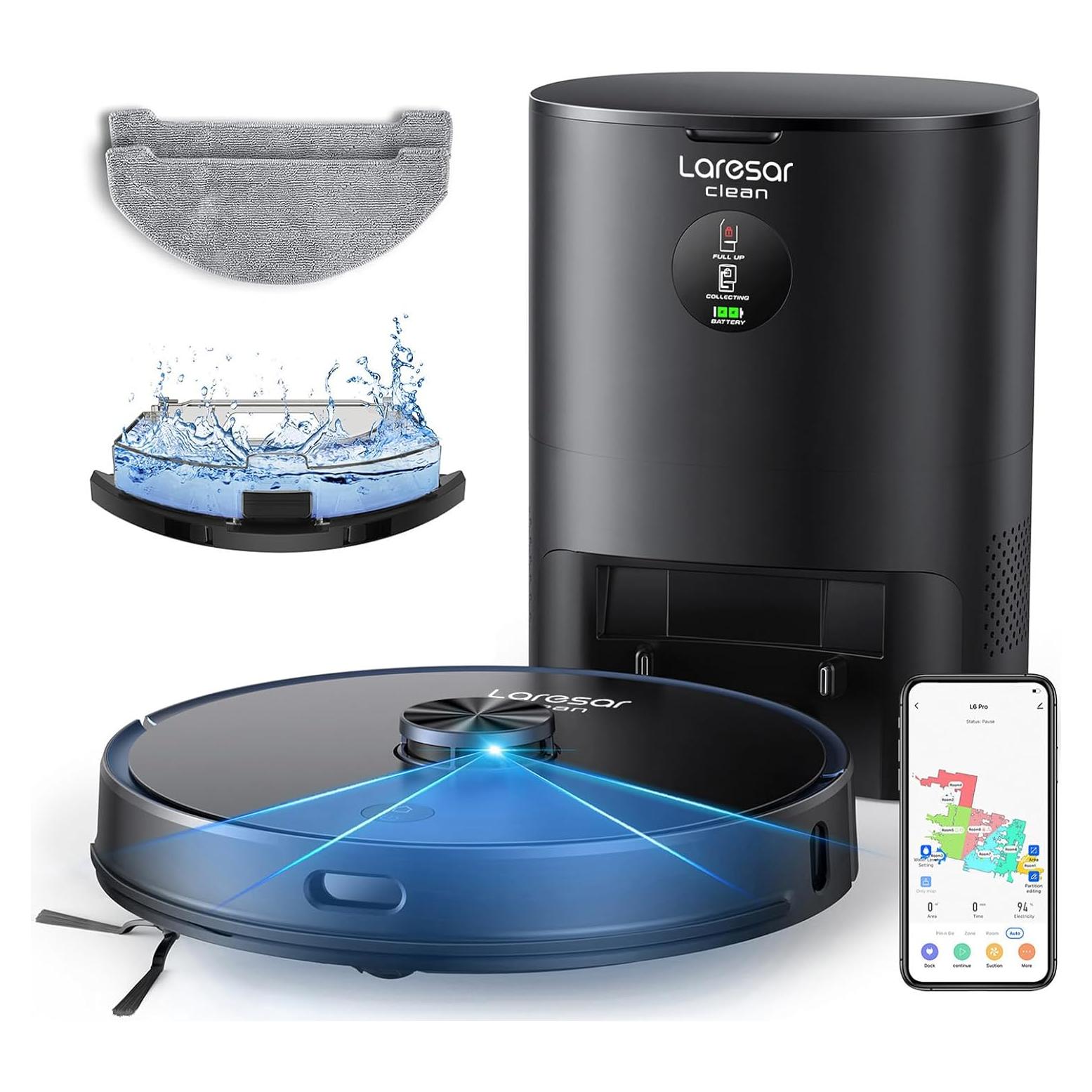 Aspiradora Robótica Laresar Clean CRV502 3500Pa con Mopa