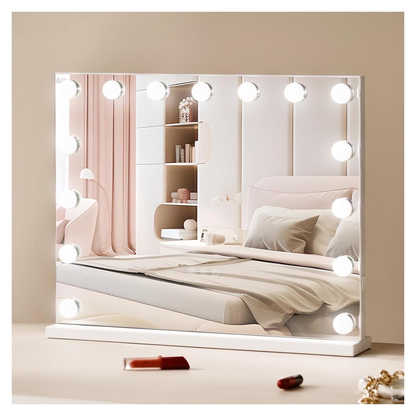 Espejo de Tocador VEVOR 22.8" con Luces LED y Aumento 5X