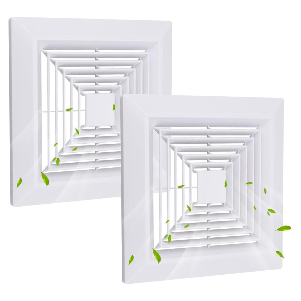 Cubierta Ventilador Extractor Baño WKZO 12x12 cm 2 Paquetes