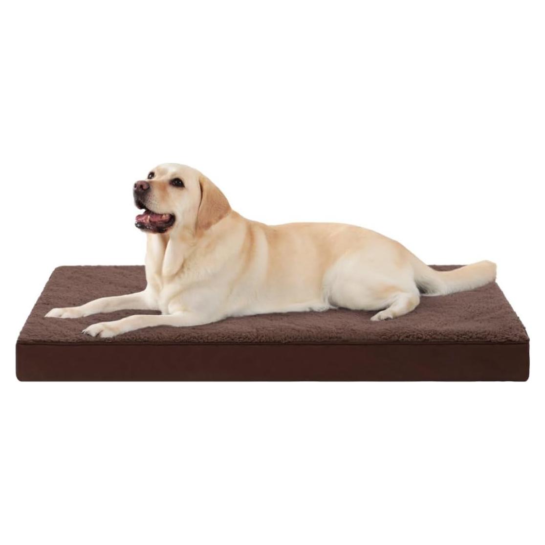Cama Ortopédica para Perros MIHIKK Impermeable 89x56cm Marrón