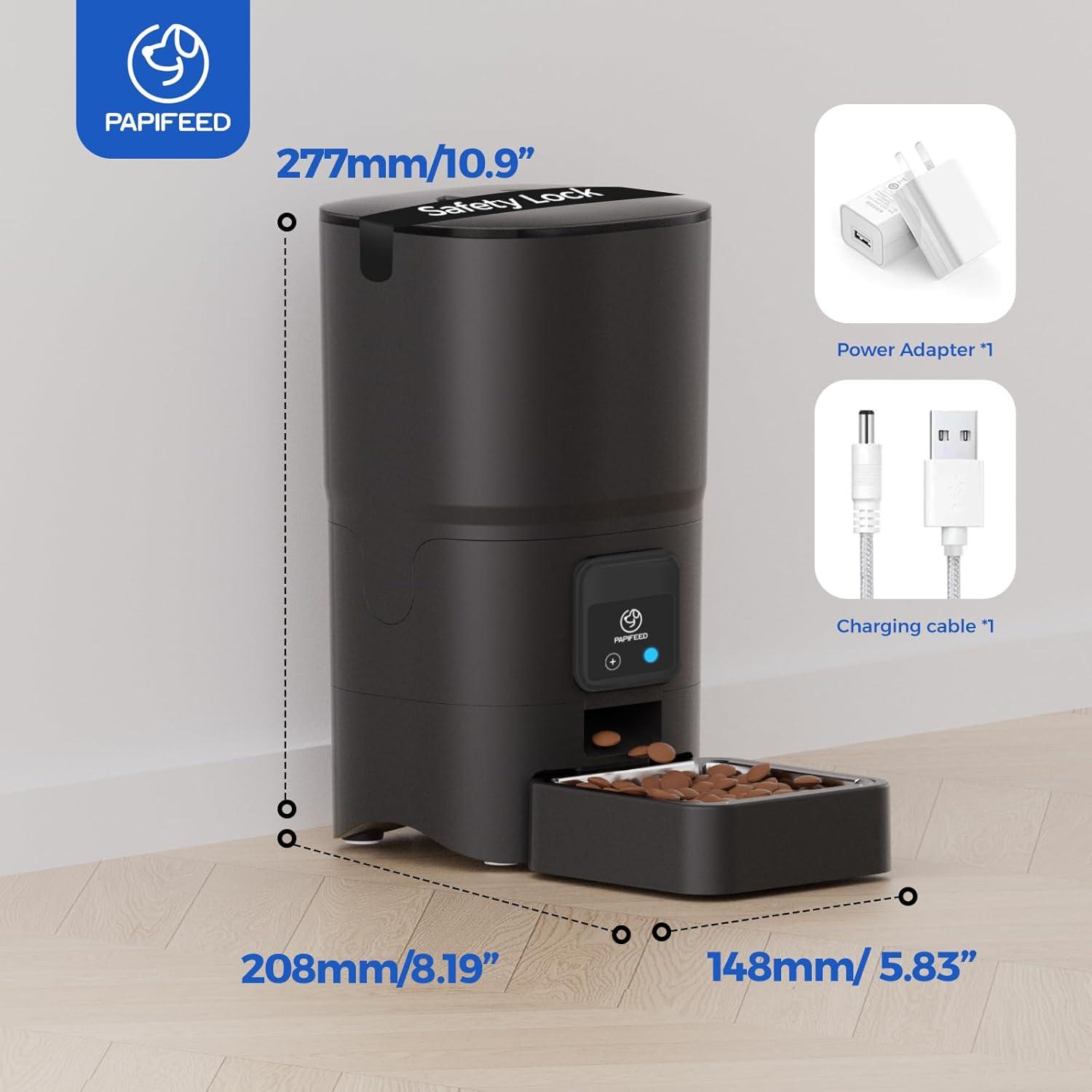 Comedero Automático para Gatos PAPIFEED 6L WiFi Control APP