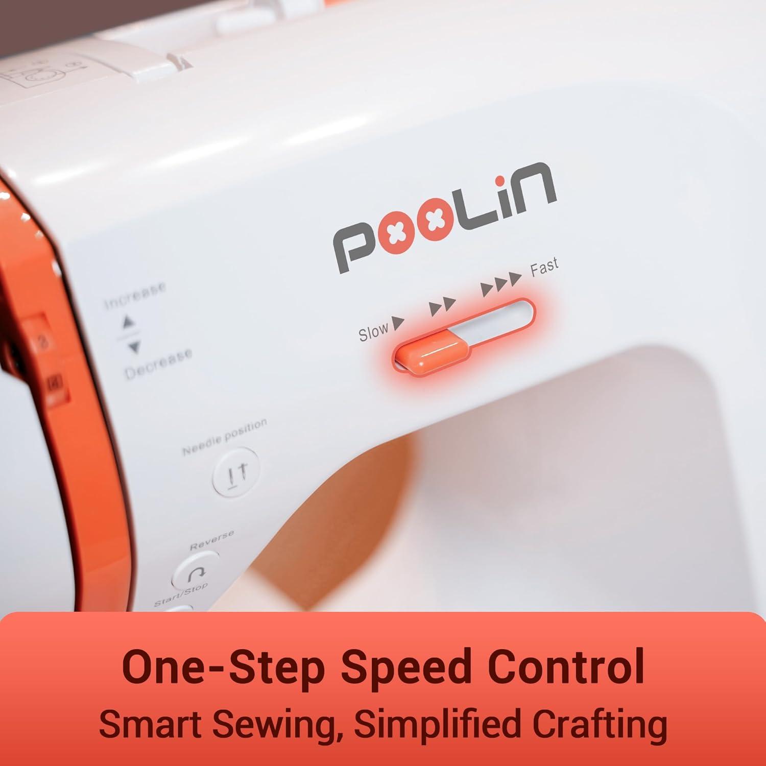 Máquina de Coser Poolin EOC02 Computarizada 200 Puntadas