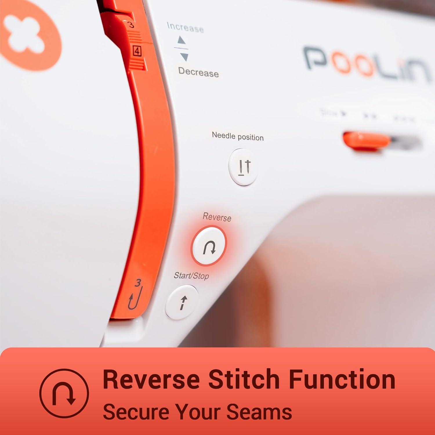 Máquina de Coser Poolin EOC02 Computarizada 200 Puntadas