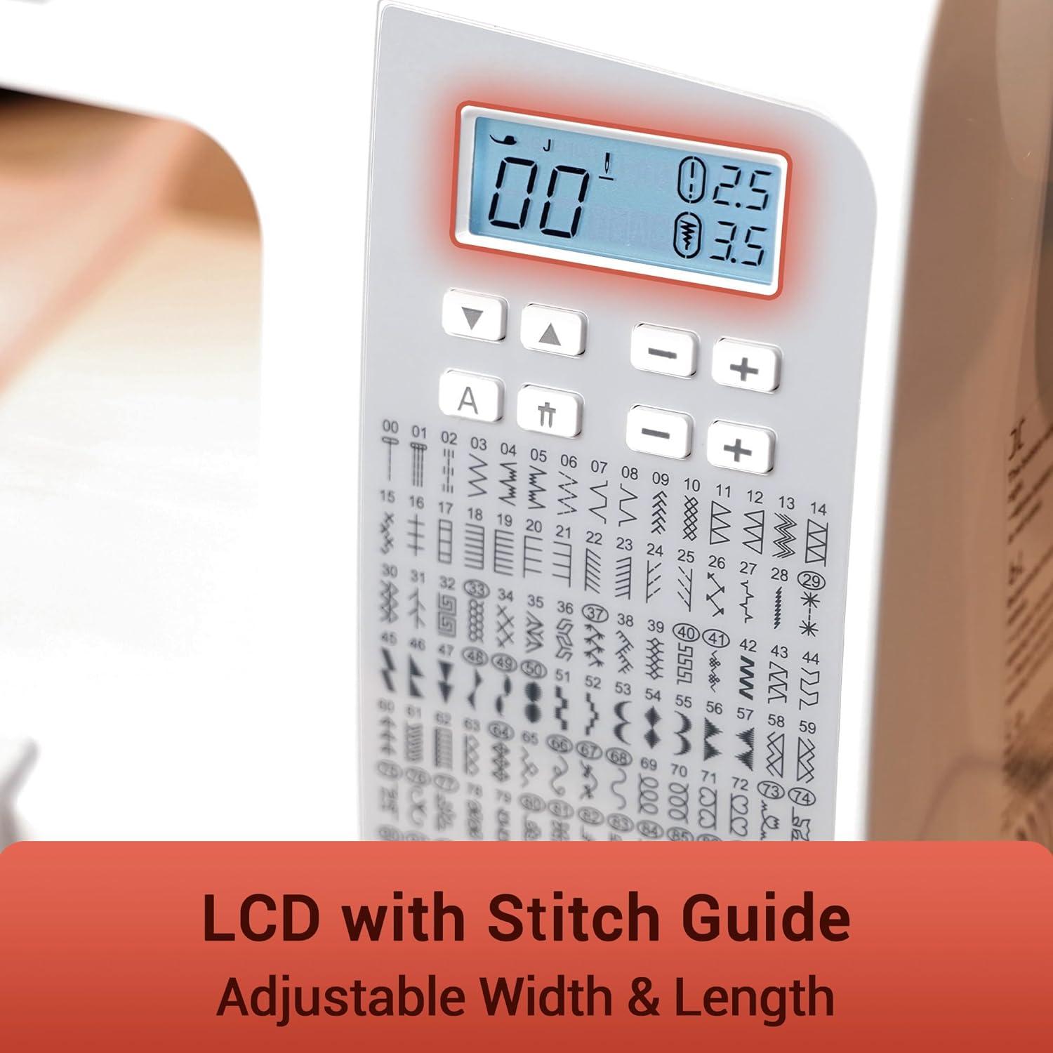 Máquina de Coser Poolin EOC02 Computarizada 200 Puntadas