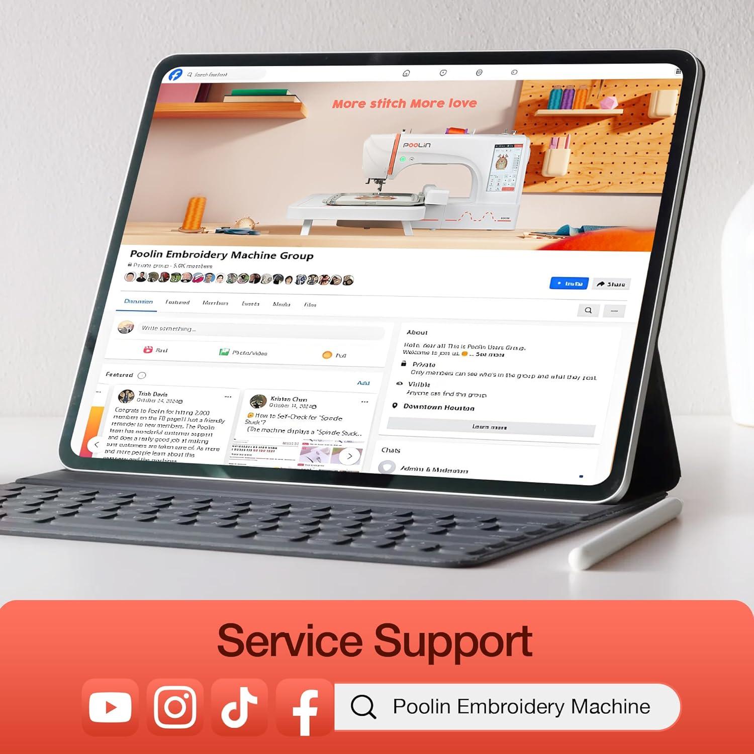 Máquina de Coser Poolin EOC02 Computarizada 200 Puntadas