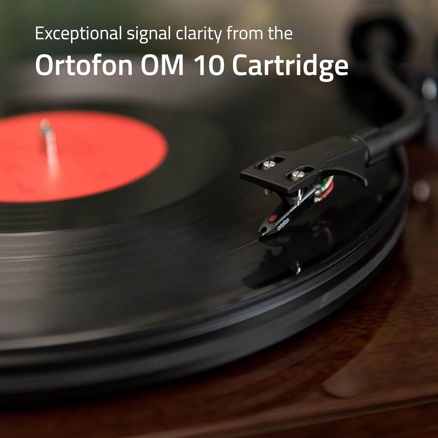 Tocadiscos Fluance RT82 con Cartucho Ortofon OM10 - Nogal